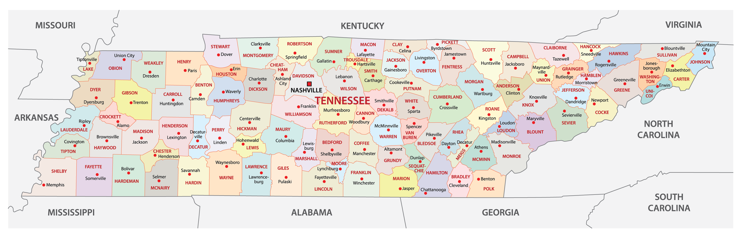 tennessee map