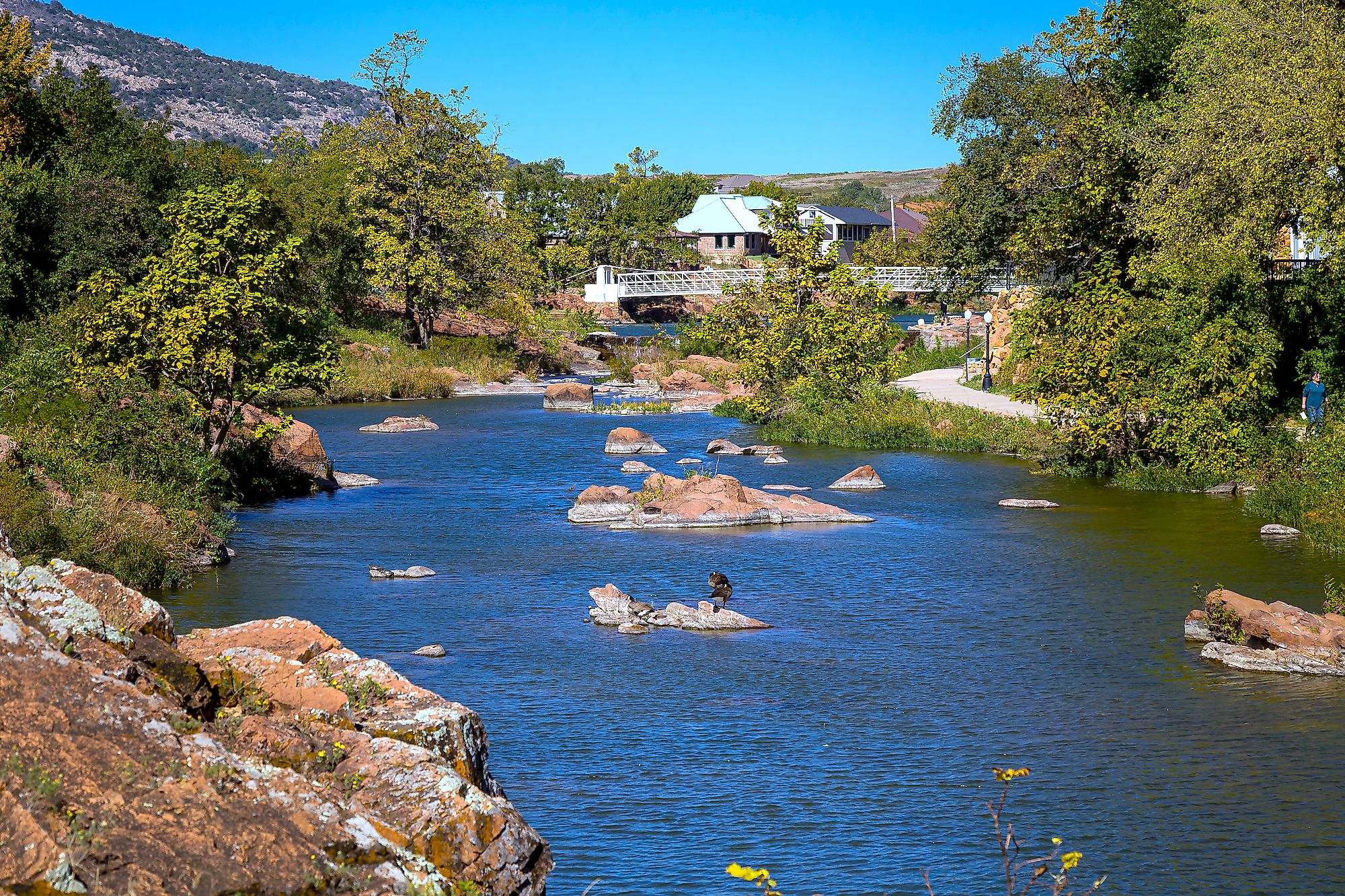 Medicine Creek in Medicine Park Oklahoma.