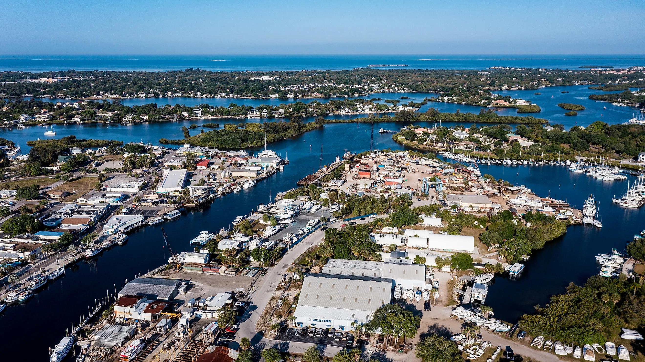 Tarpon Springs In Sunny Florida On Gulf Of Mexico