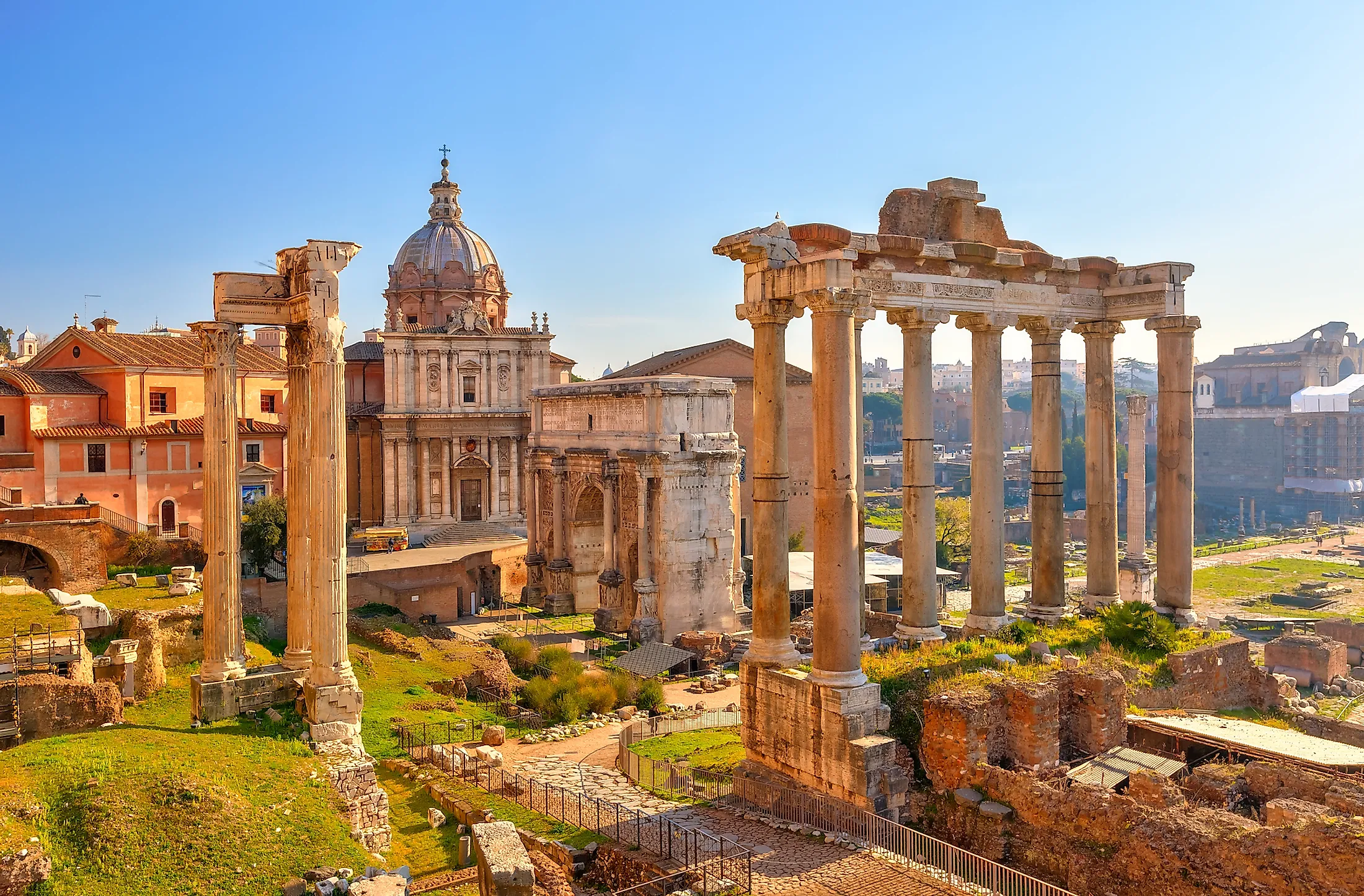 Roman ruins in Rome.