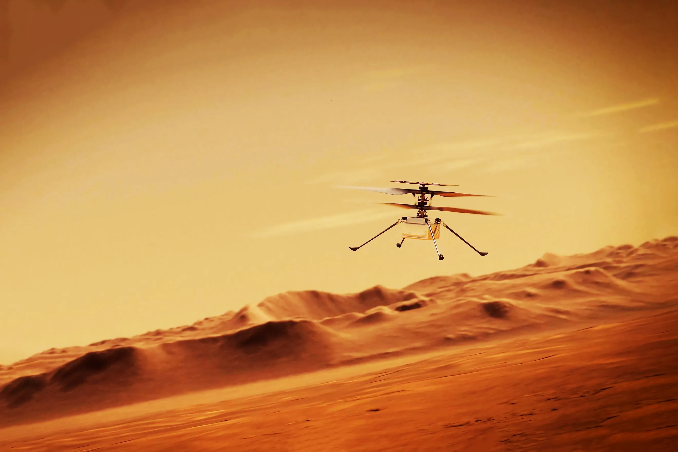 A helicopter for exploring Mars. (Credit: Artsiom P via Shutterstock)