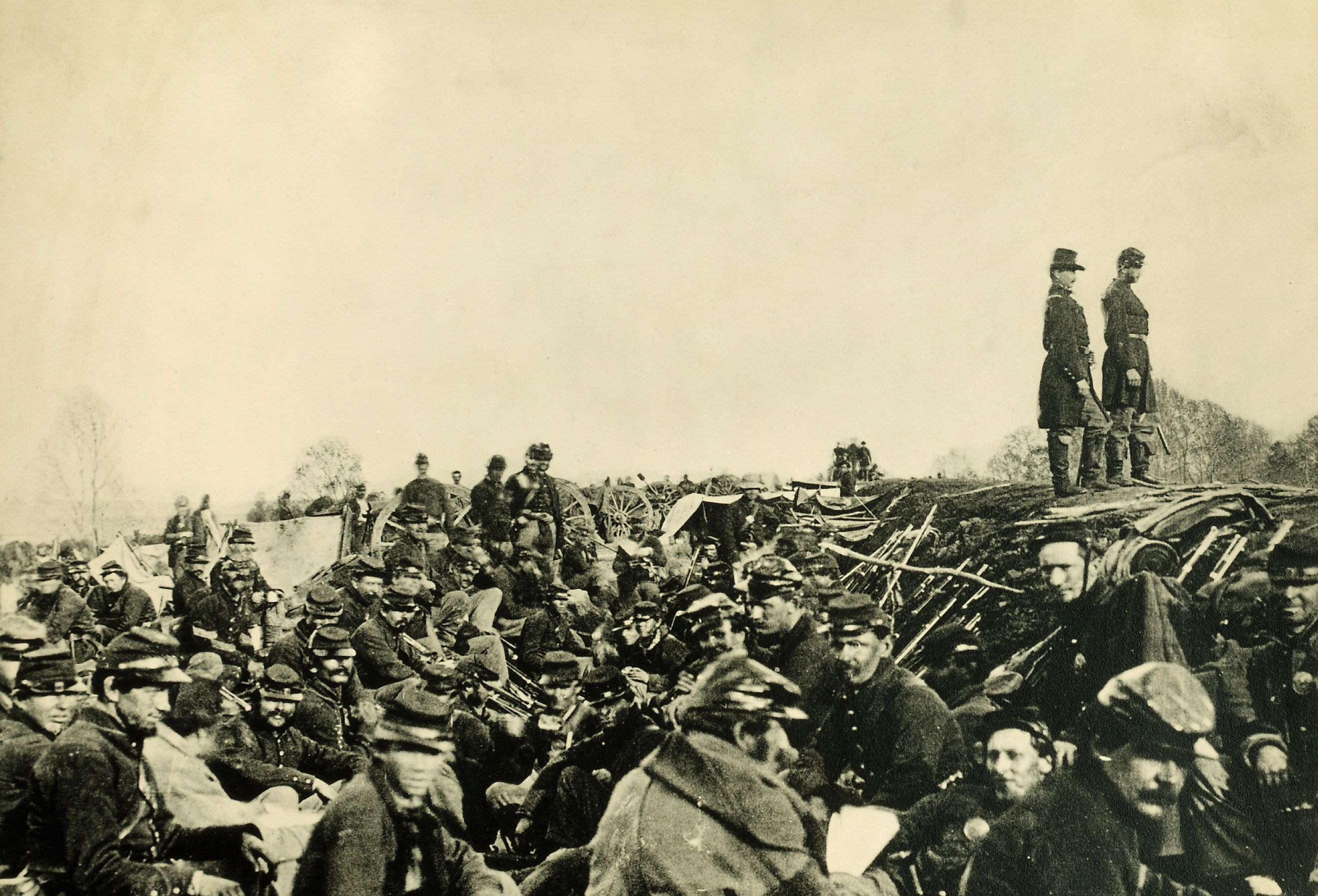 The Civil War, Union soldiers in Trenches before the Battle of Petersburg, Virginia, June 9, 1864.