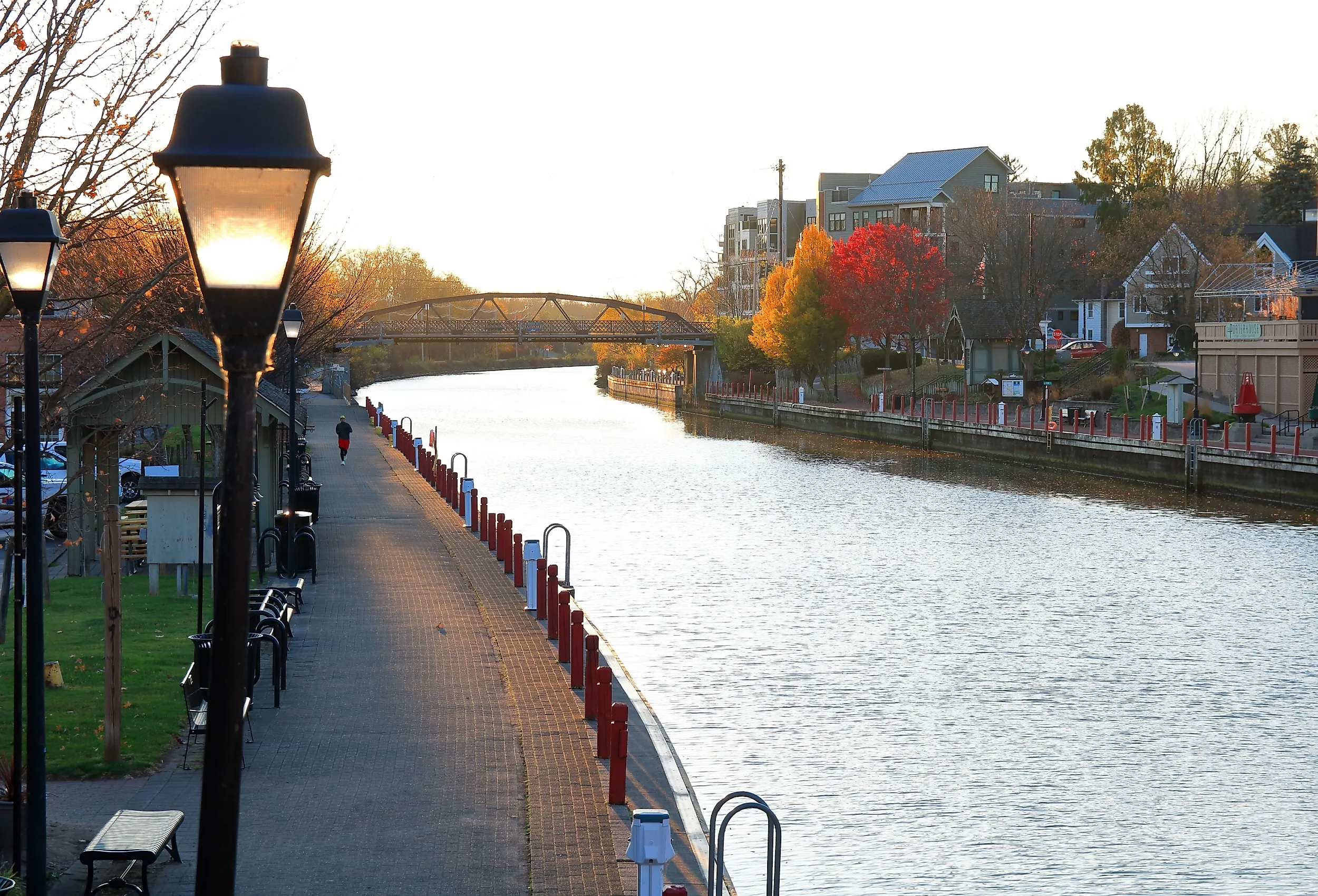 The Erie Canal in Fairport, New York.