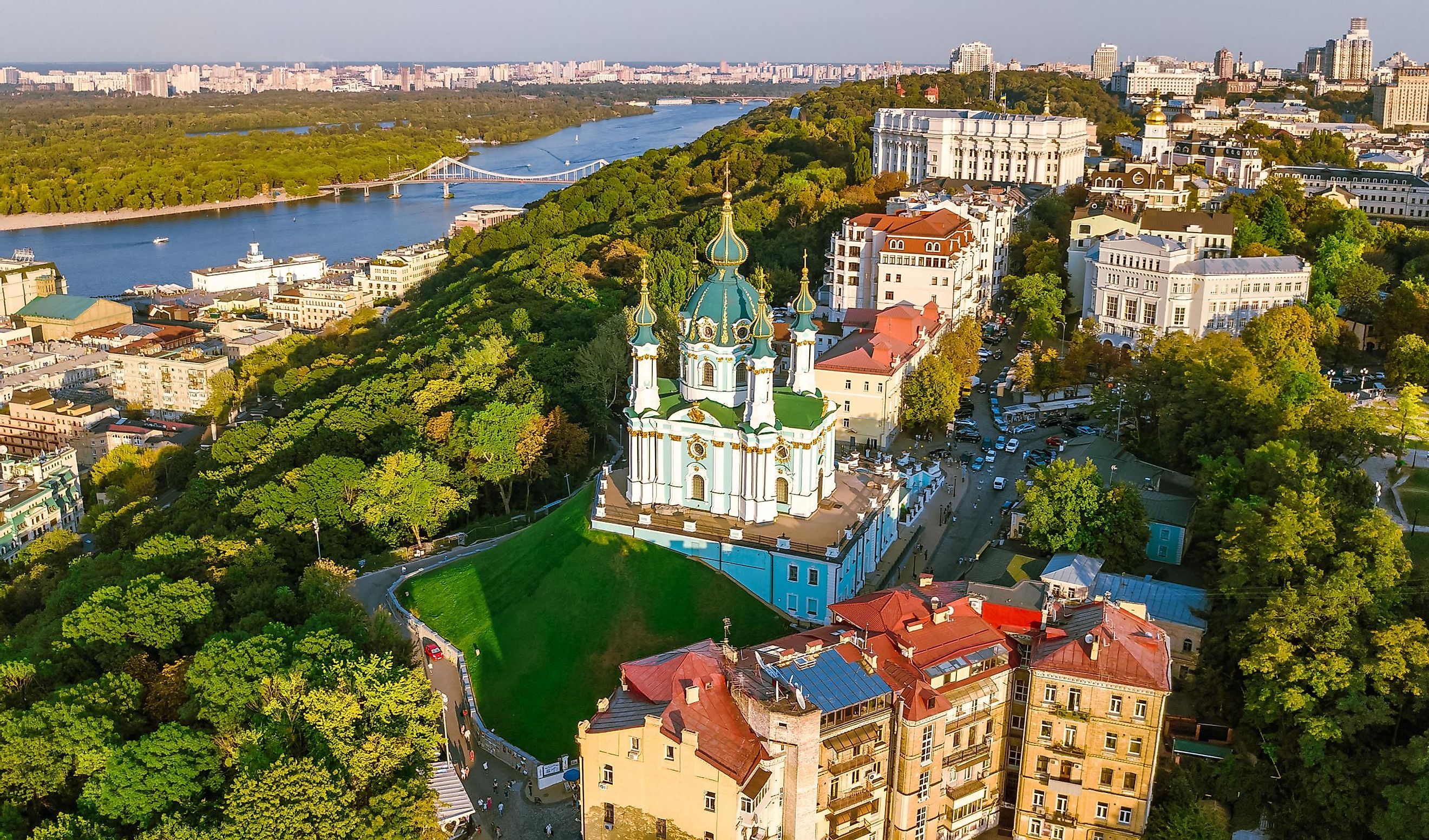 Skyline of city of Kiev (Kyiv), Ukraine.