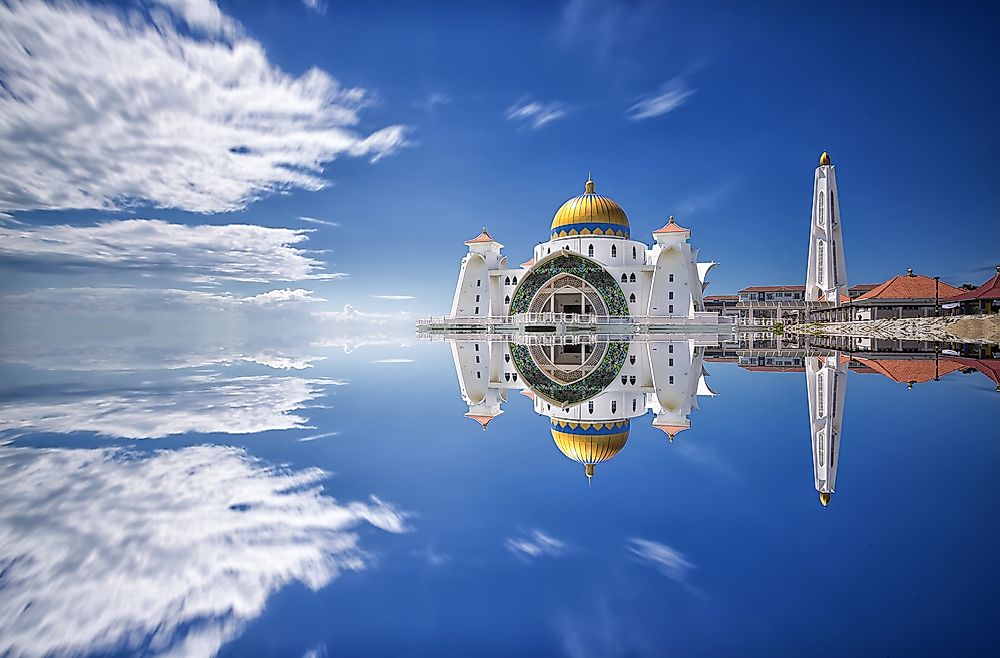 The beautiful Malacca Straits Mosque.
