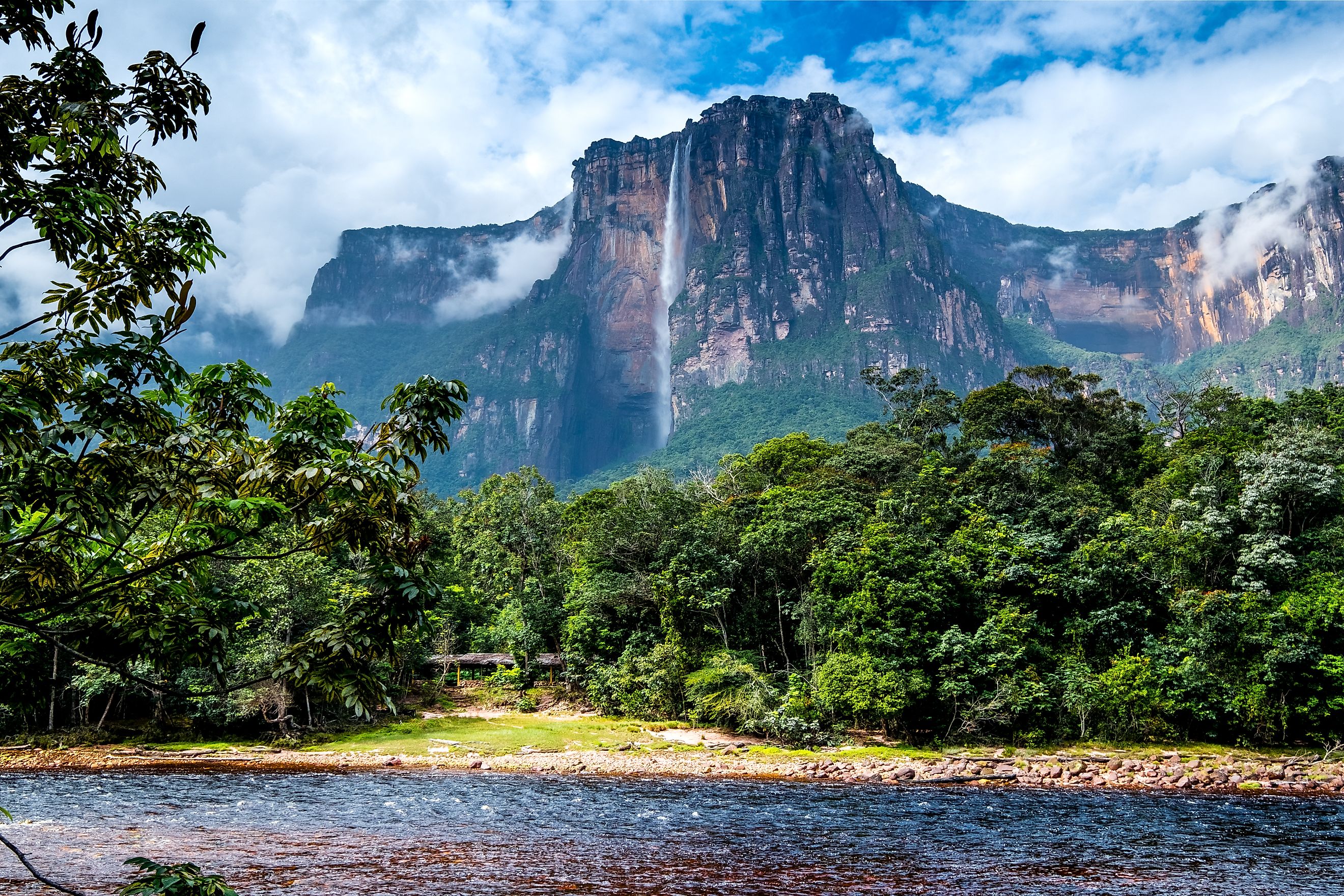 Angel Falls is located on a mountain that is known as the Devil’s Mountain, and they are a part of the Canaima National Park in Venezuela.