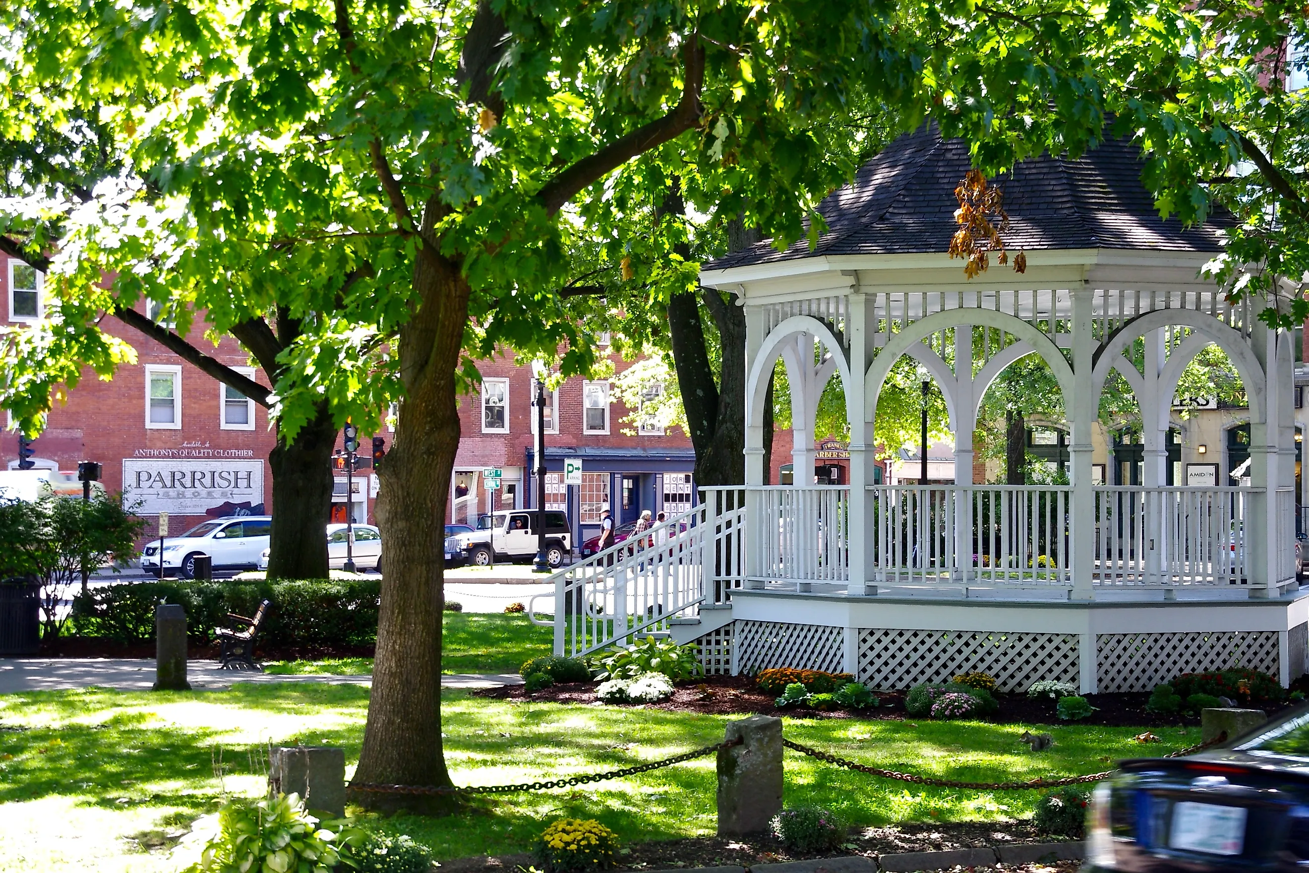 A bandstand in the town square in Keene, New Hampshire. Editorial credit: Andy Sutherland / Shutterstock.com