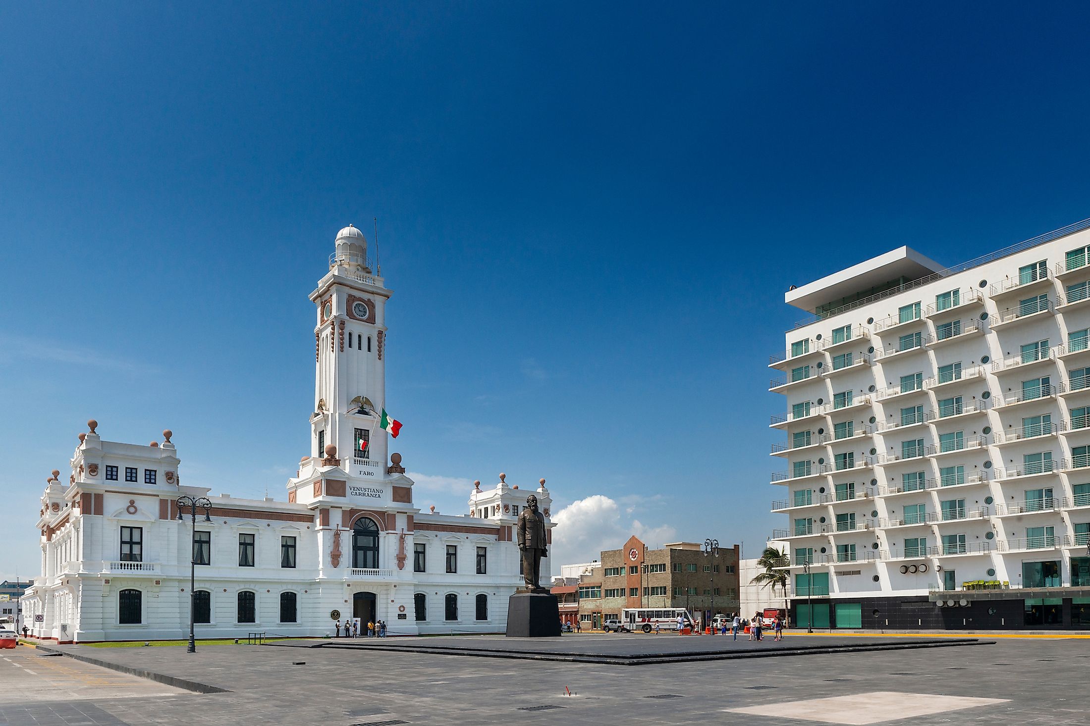 View of the Carranza Lighthouse (Faro Venustiano Carranza) in the city of Veracruz, Mexico. Editorial credit: TLF Images / Shutterstock.com
