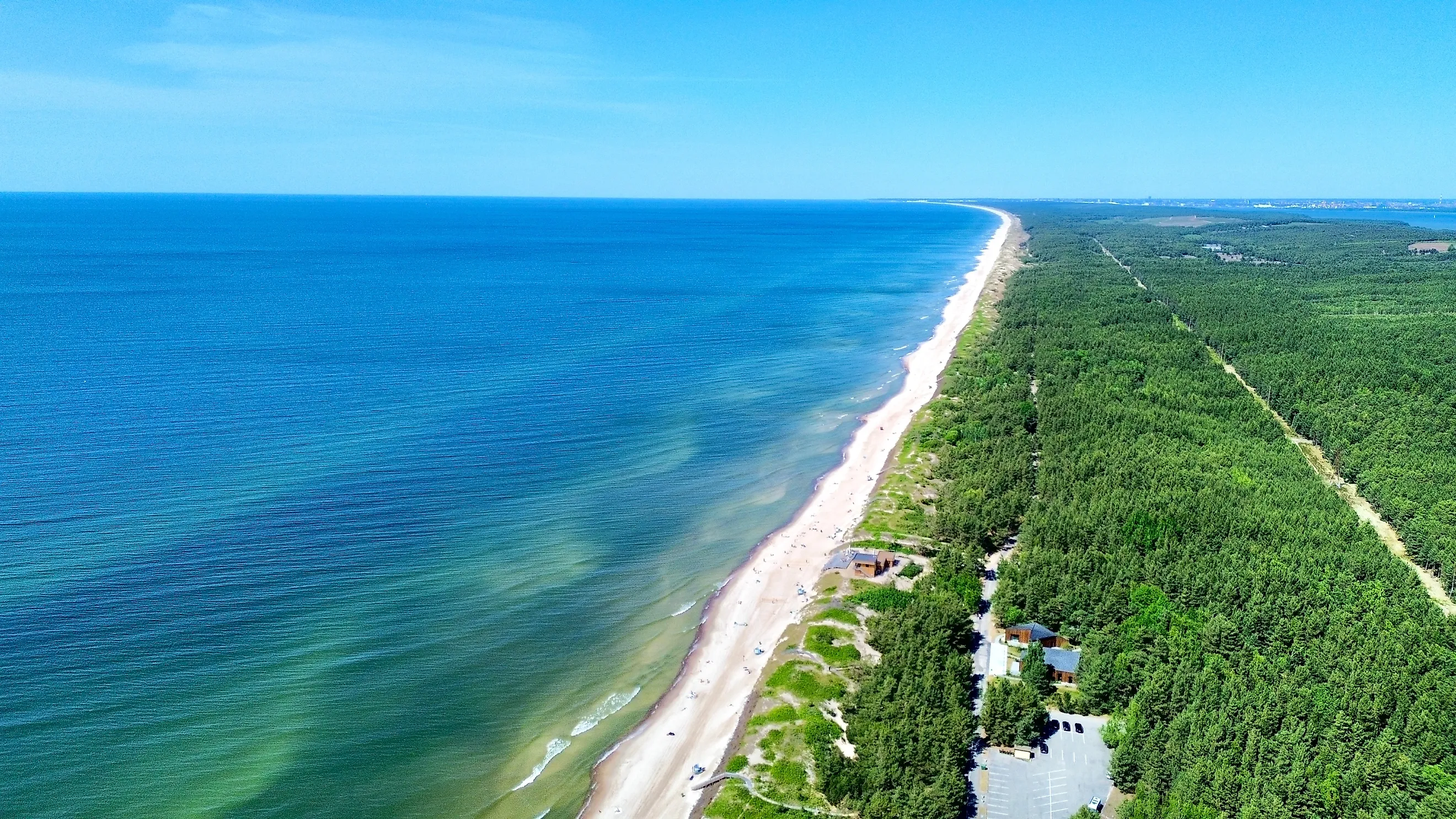 The Curonian Spit is a 98-kilometre beach