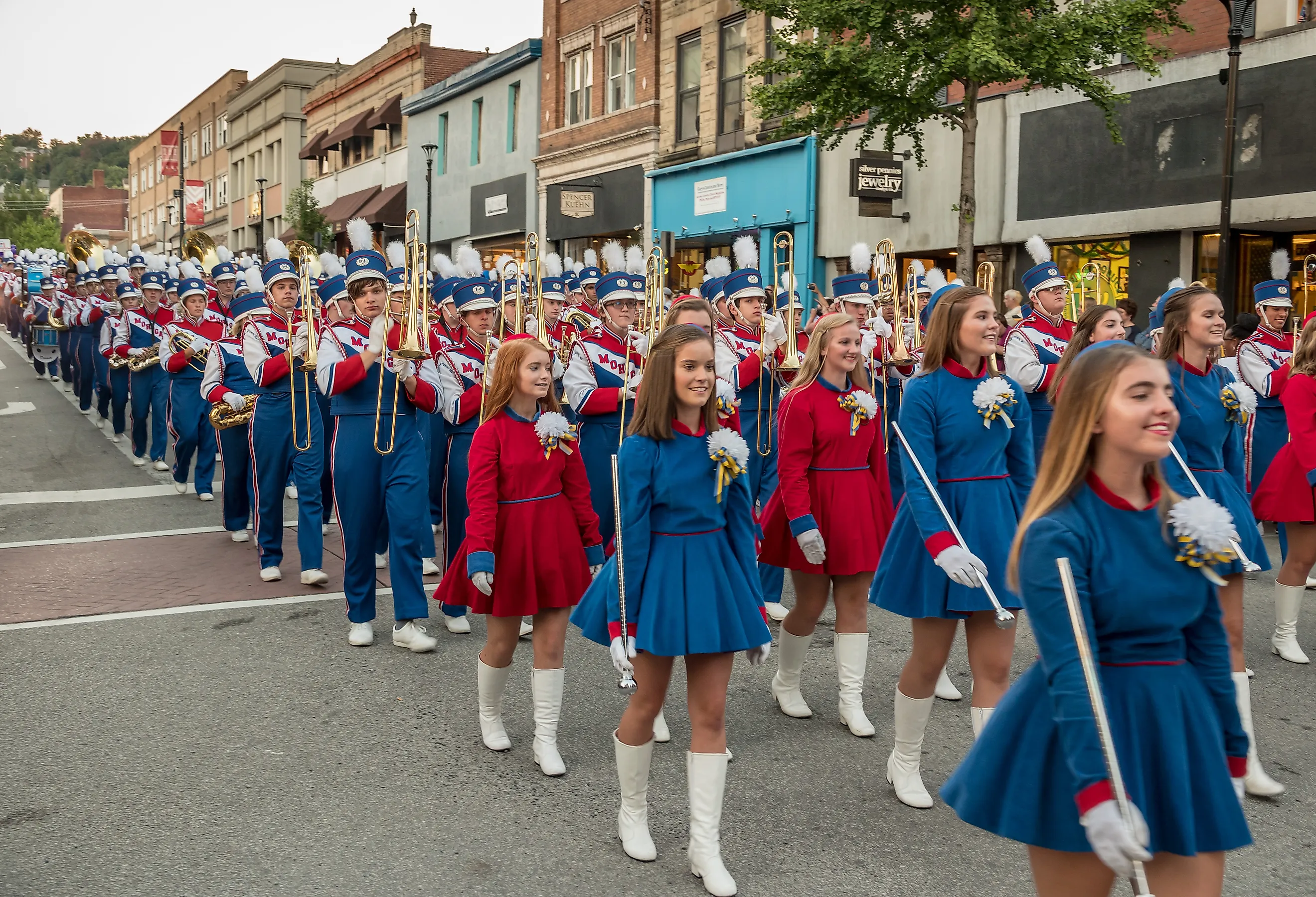 A parade in Morgantown, West Virginia. Editorial credit: Steve Heap / Shutterstock.com