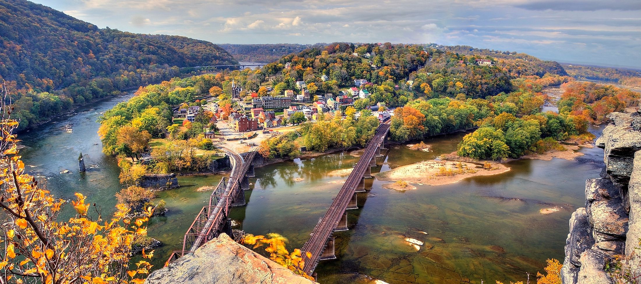 The picturesque town of Harper's Ferry, West Virginia.