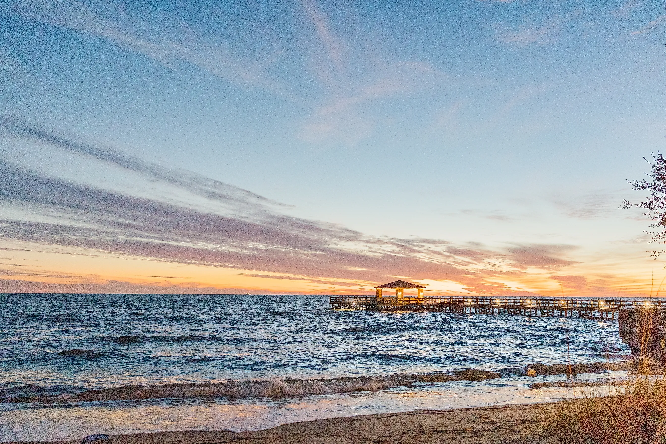 View of the coast in Gulf Shores, Alabama.