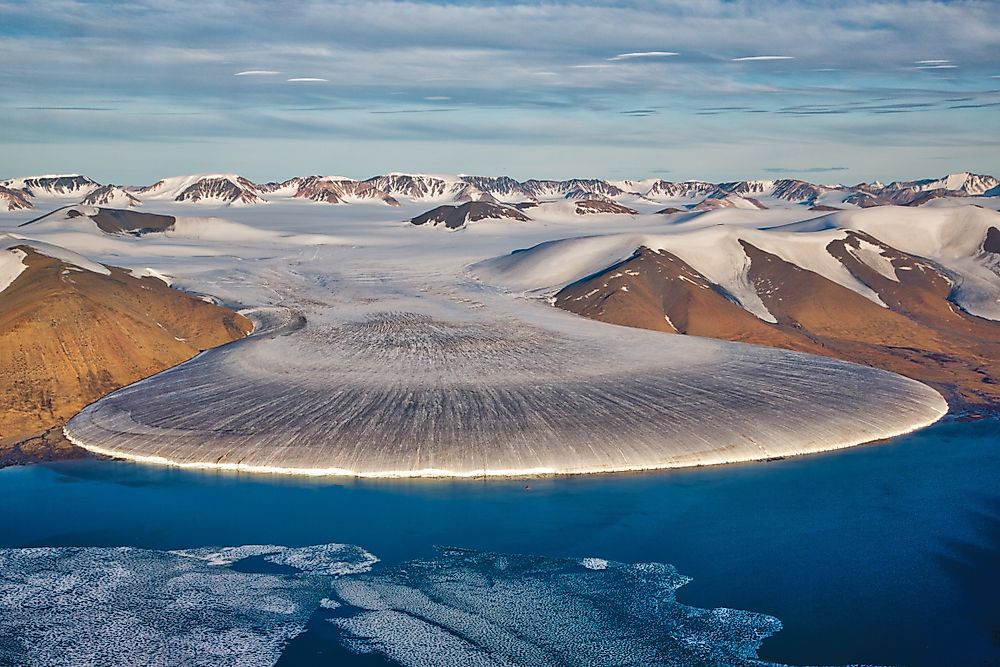 A glacier in Greenland.