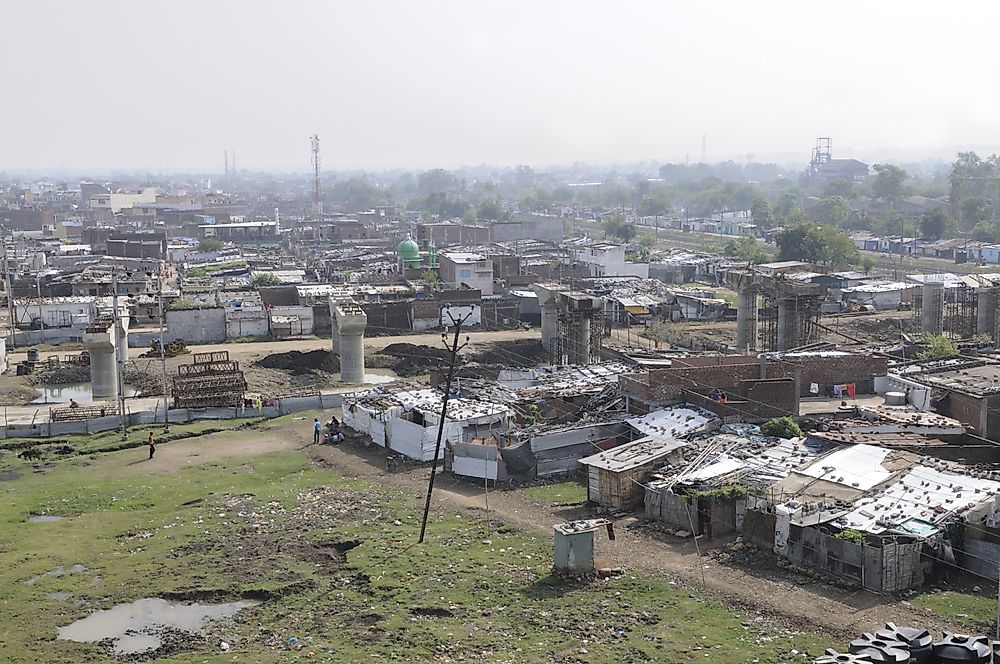 Land near Bhopal, India, where the water was contaminated by the Bhopal Disaster. Editorial credit: arindambanerjee / Shutterstock.com.