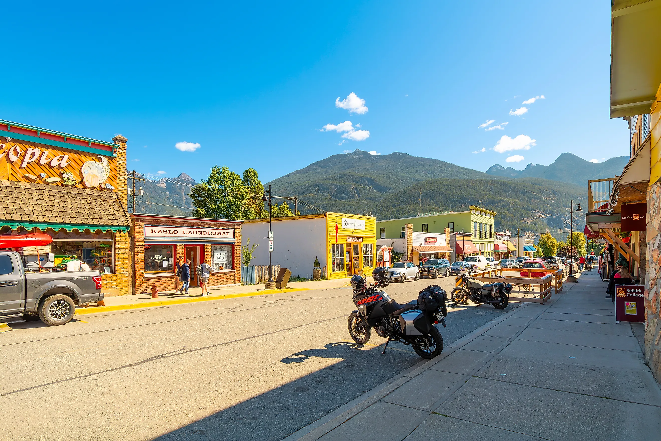 The beautiful downtown area of Kaslo, British Columbia, Canada.