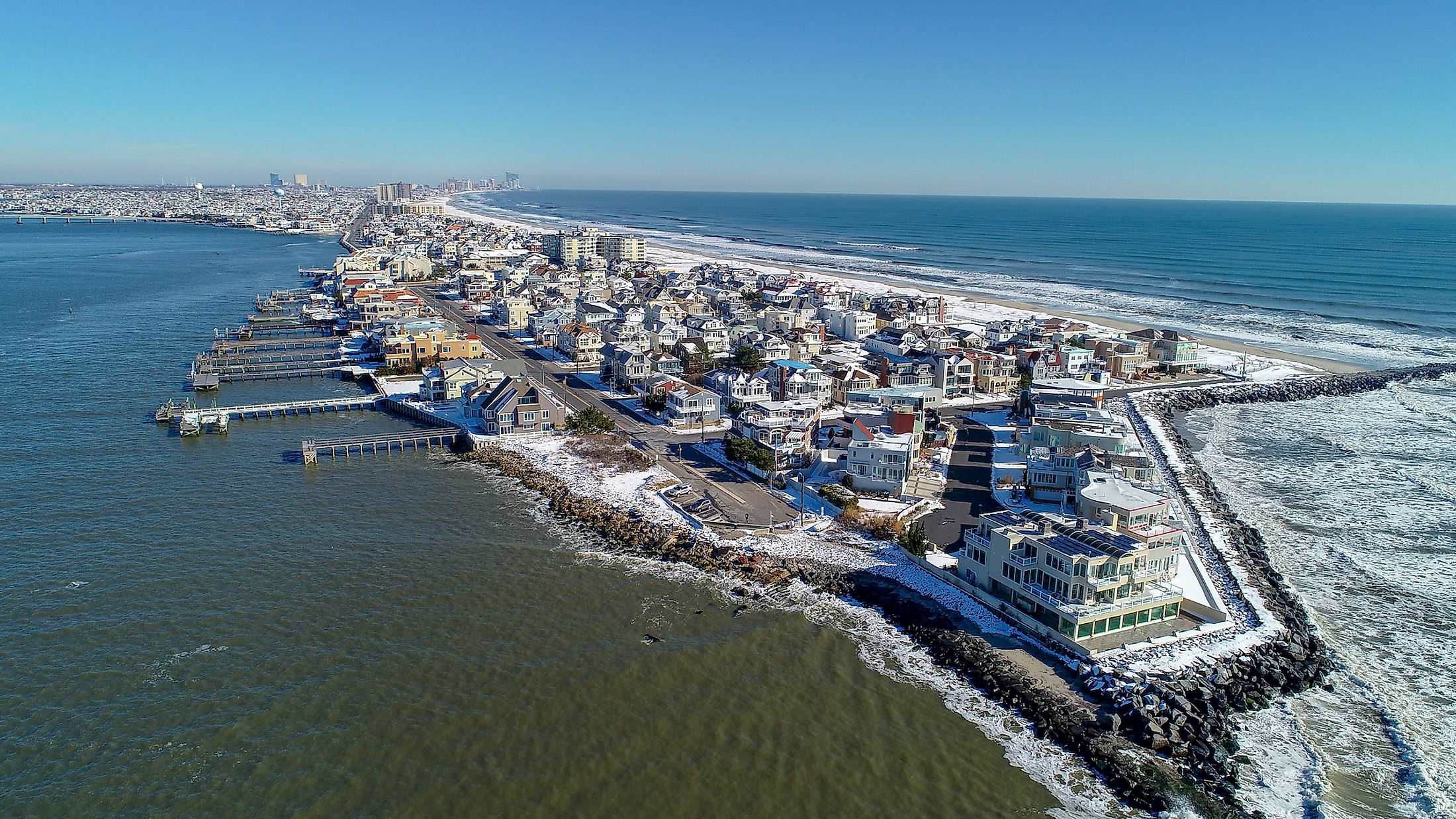 Aerial view of Absecon Island​.