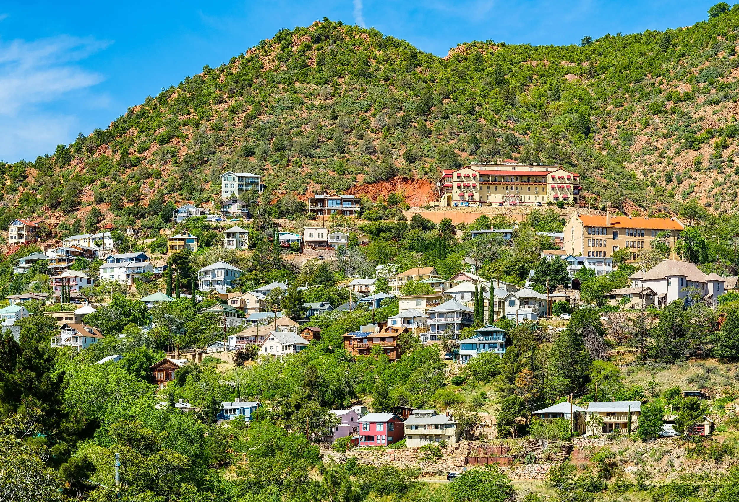 Scenic view of the mountain town of Jerome, Arizona.