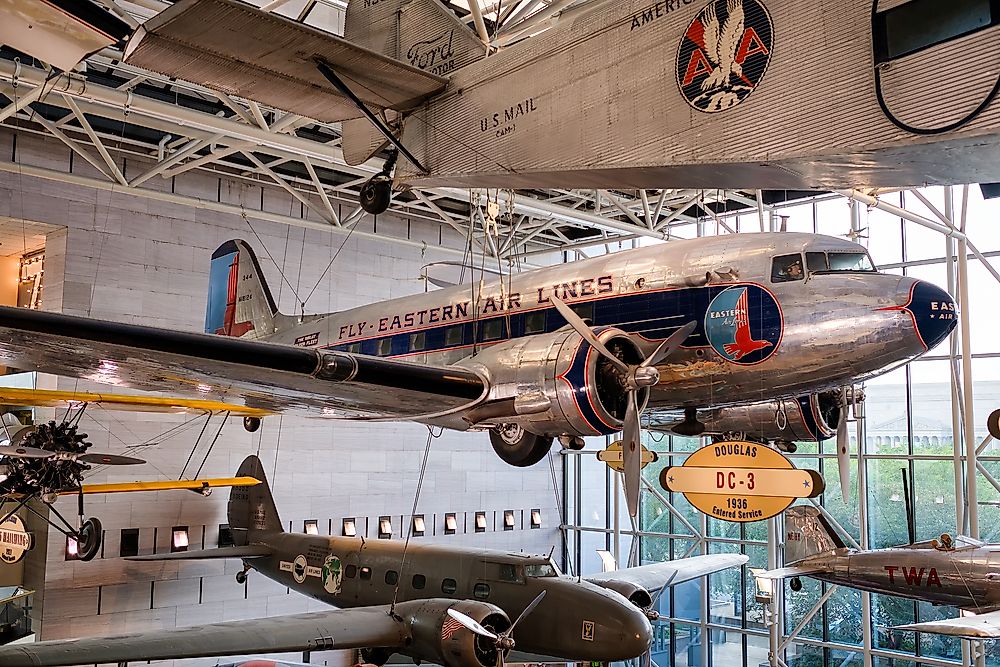 Historic planes at the National Air and Space Museum in Washington D.C.