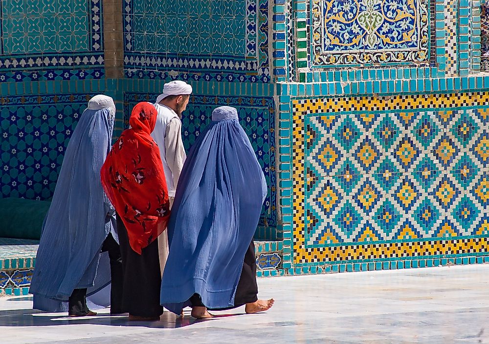 Men and women in Afghanistan.