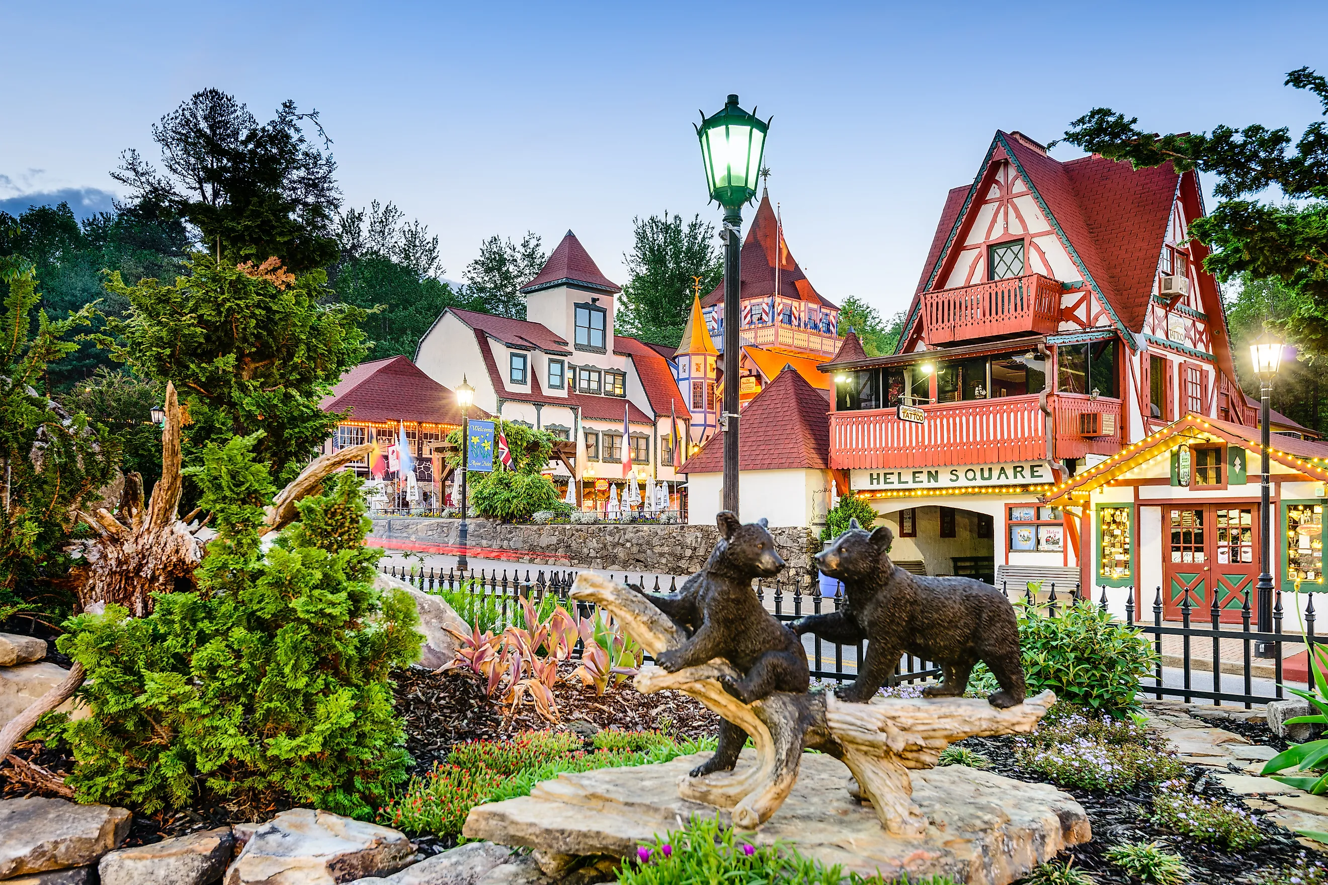 The beautiful Helen Square in Helen, Georgia. Image credit: Sean Pavone via Shutterstock.com