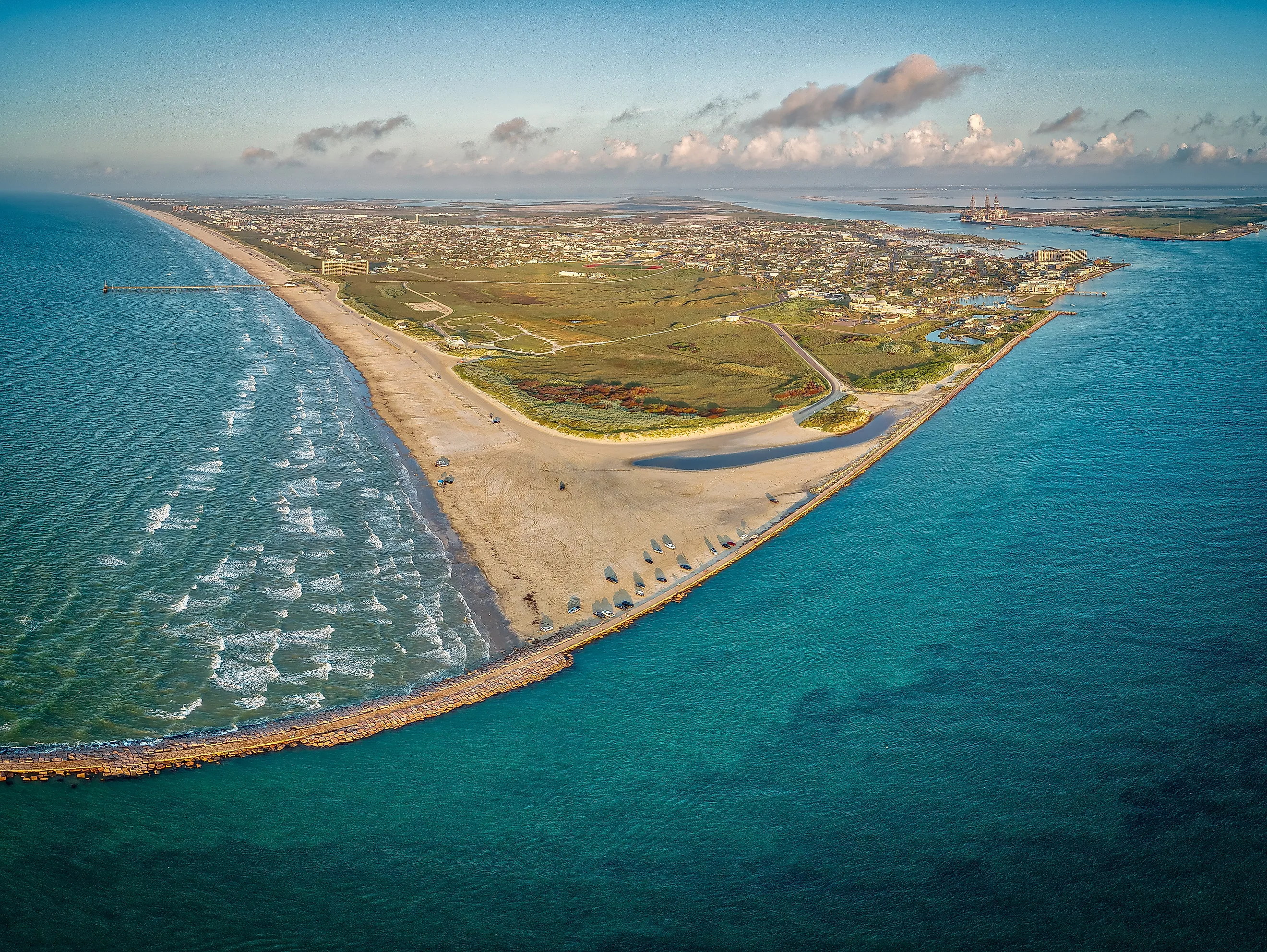 Port Aransas, Texas at sunrise.