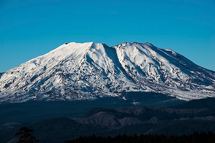 Mount Saint Helens in the U.S. state of Washington is one of the most famous active volcanoes in the Pacific Ring of Fire.