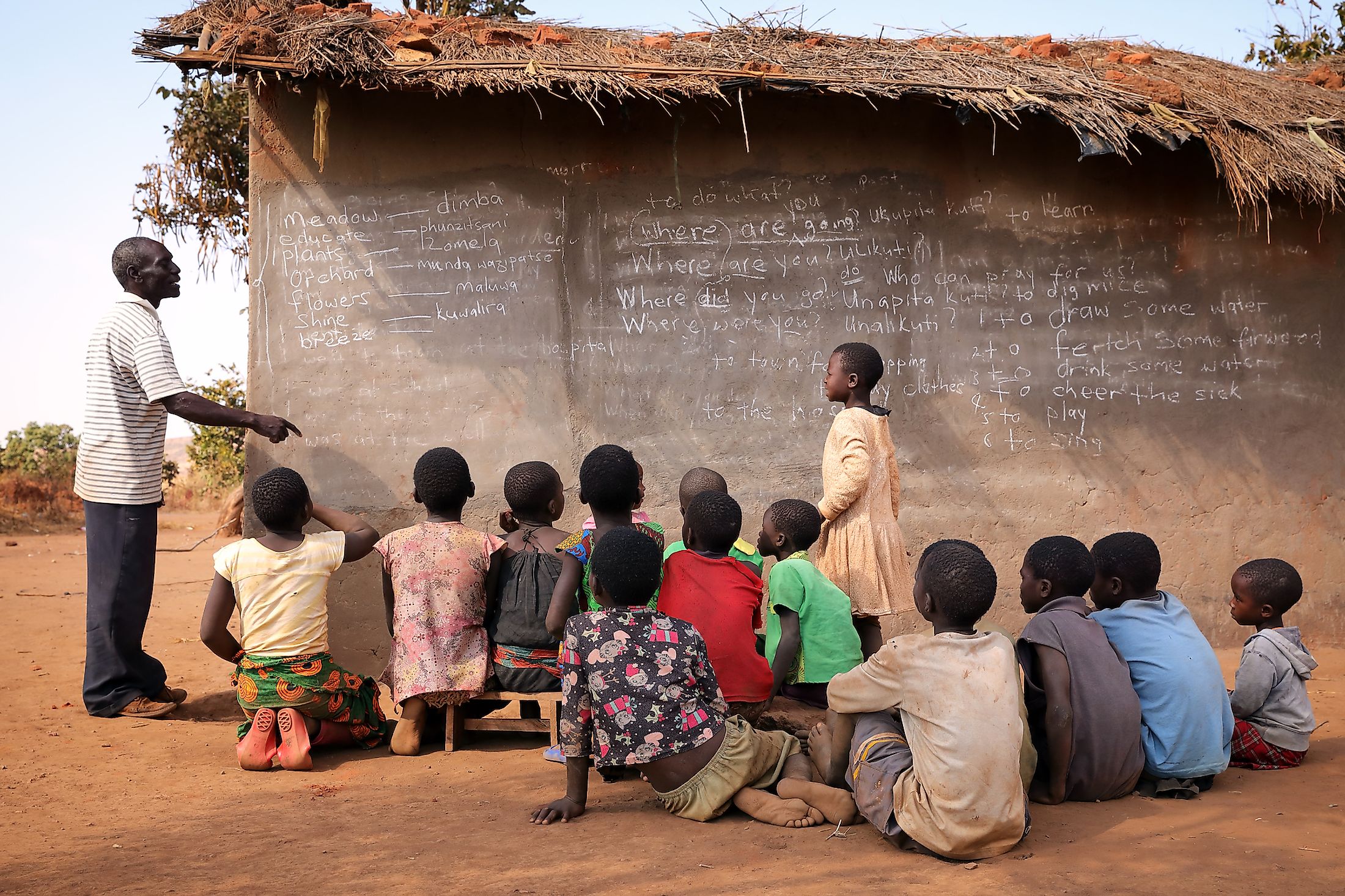 A school in Malawi, one of Africa's poorest nations. Editorial credit: Dietmar Temps / Shutterstock.com