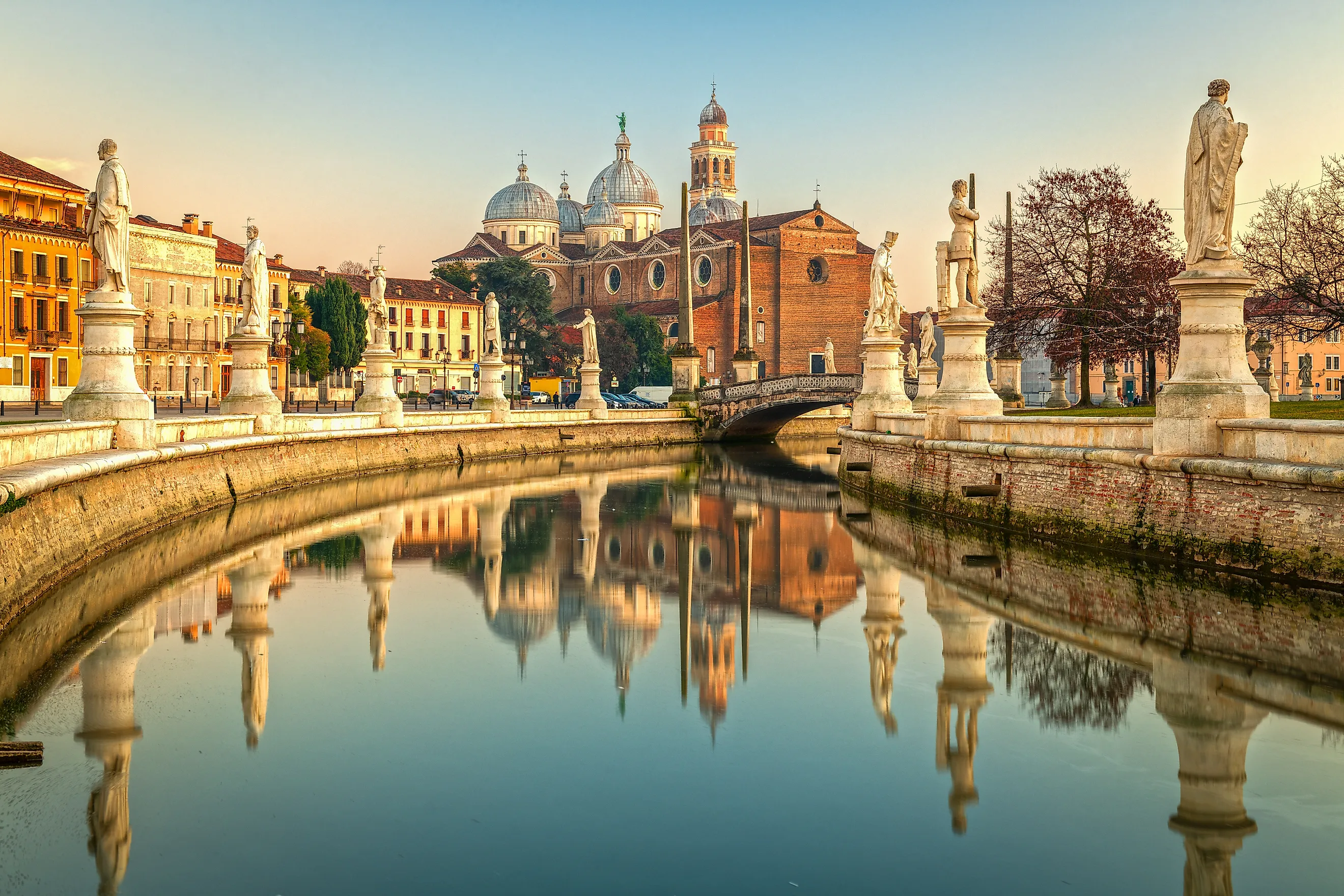 Padua, Italy at Prato della Valle at dusk. (Credit: Sean Pavone via Shutterstock)