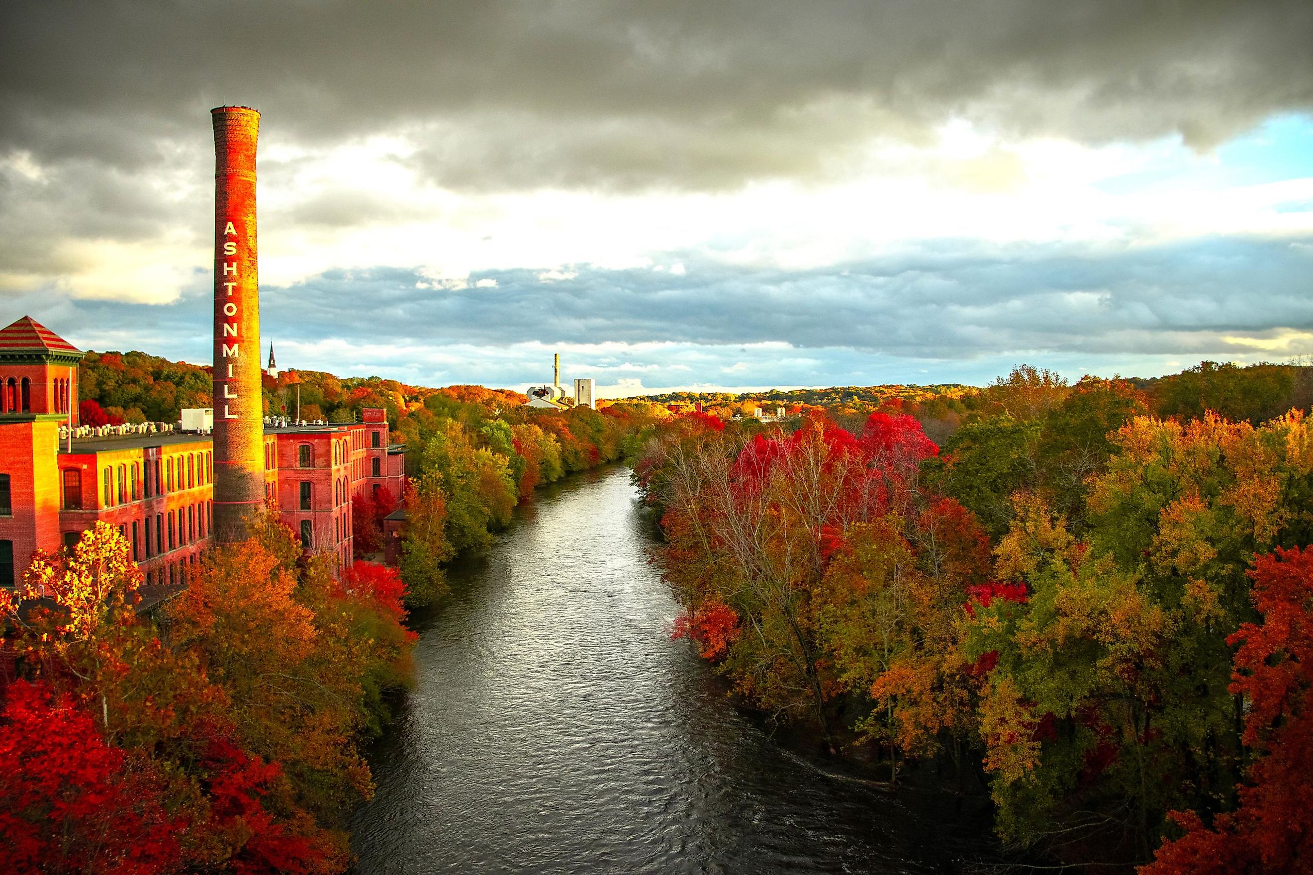 Fall colors in Cumberland, Rhode Island.