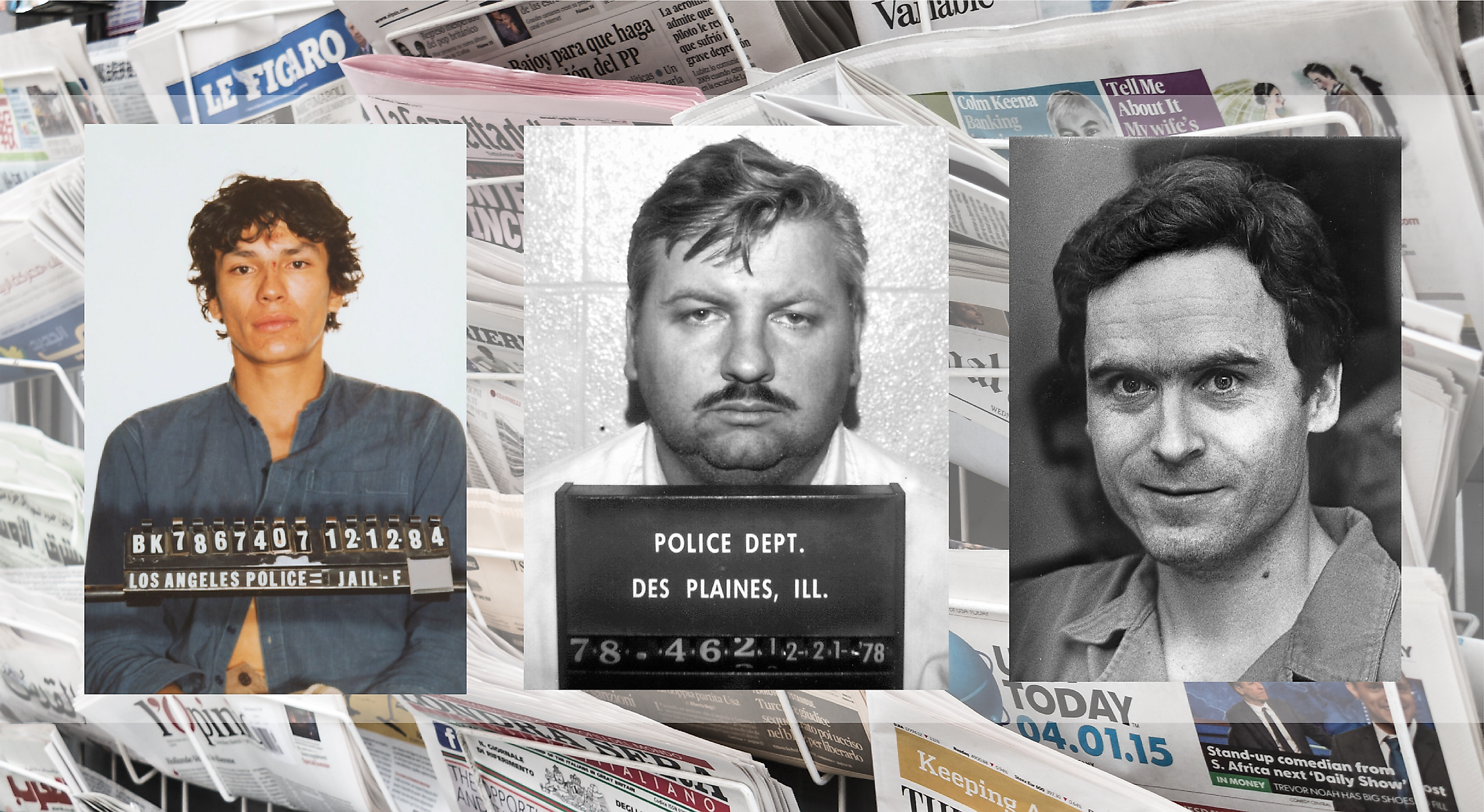 serial killers from the US: Richard Ramirez, John Wayne Gacy, Ted Bundy