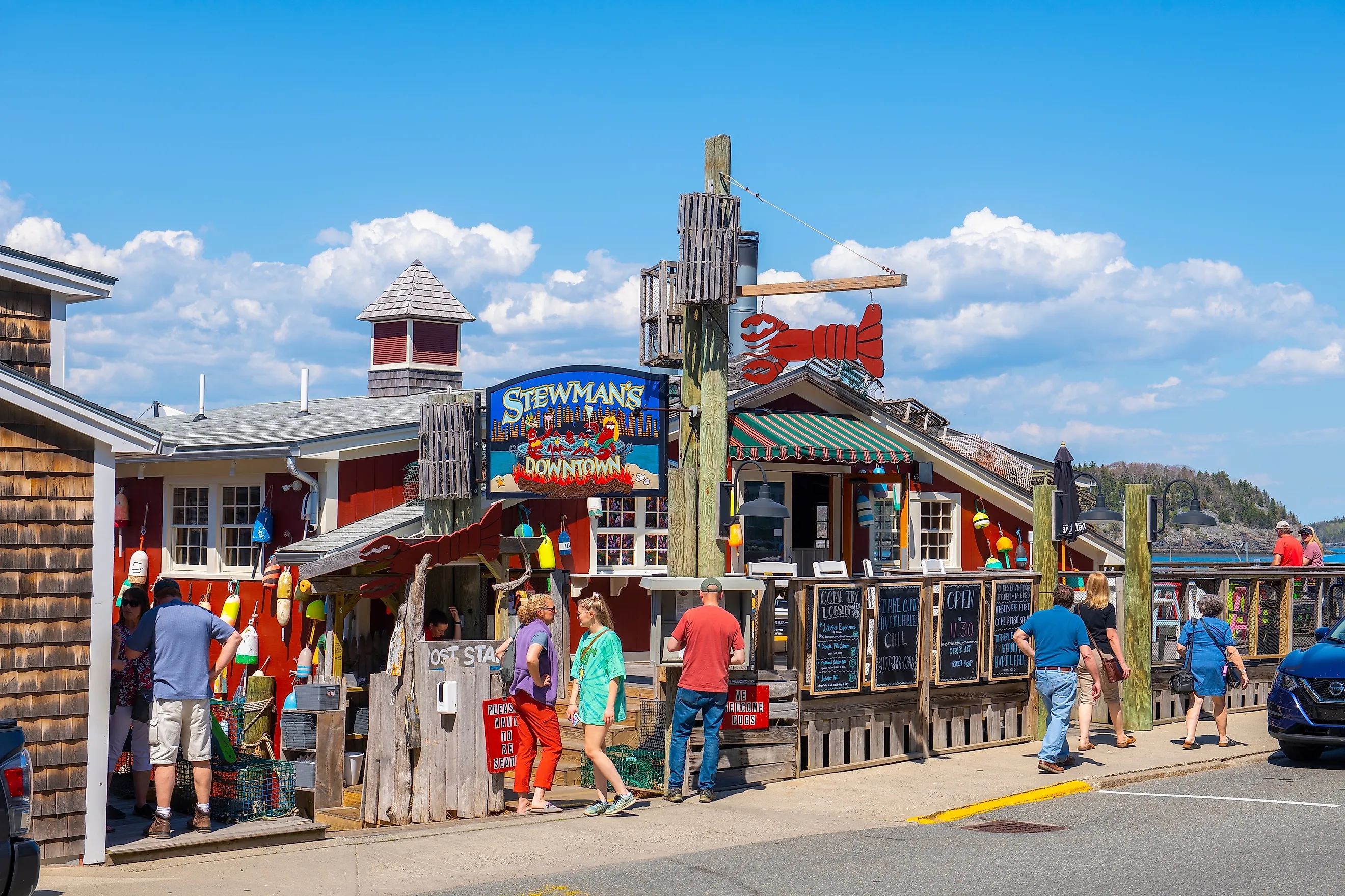 Street view in Bar Harbor, Maine.