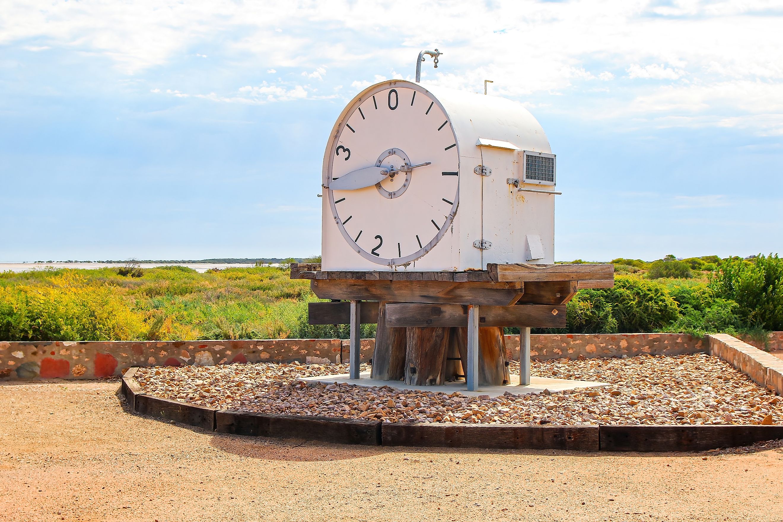Mechanical Tide Clock in Port Germein, South Australia. Image: Alexandre.ROSA.