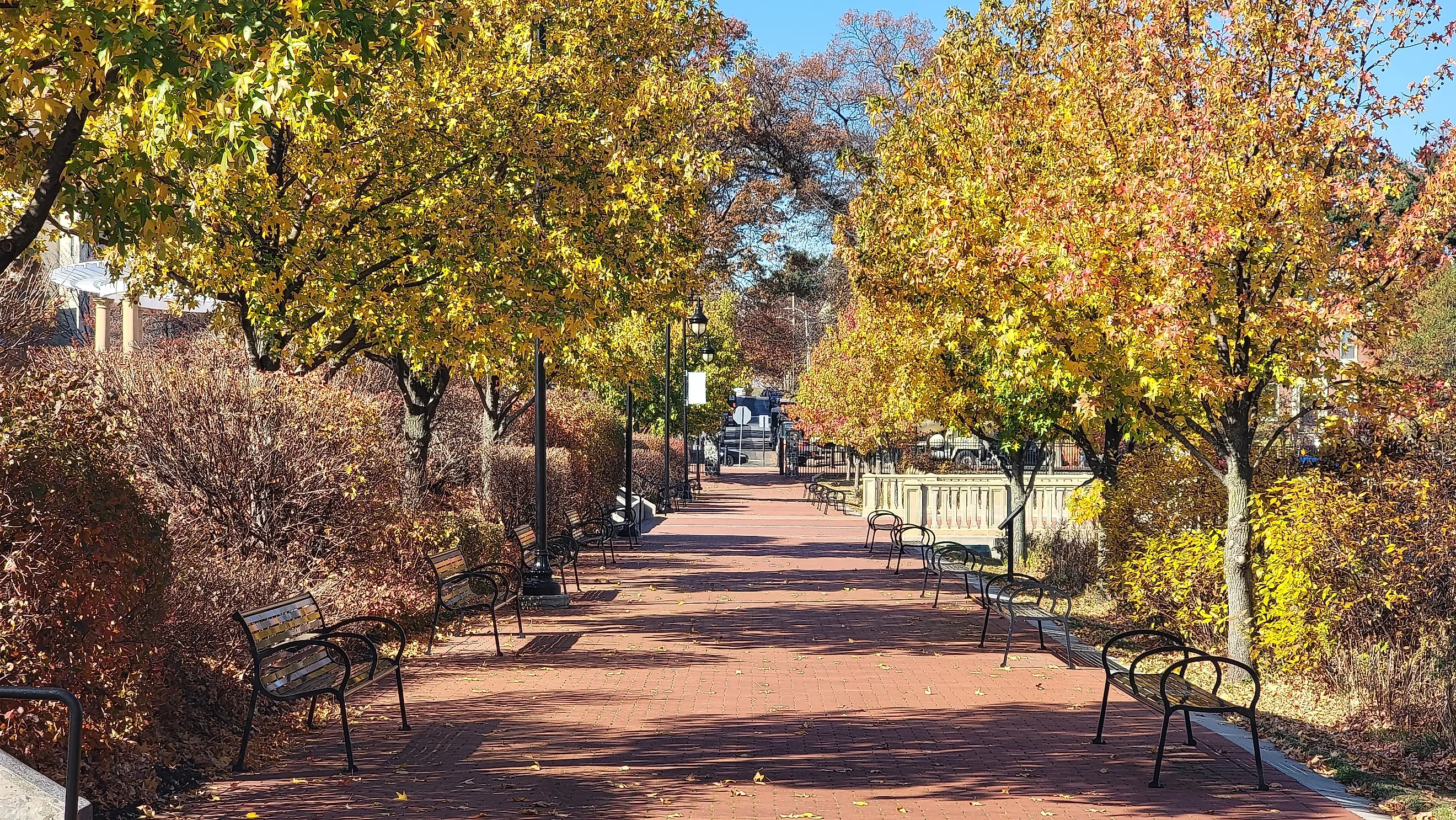 Cool Springs Park in Wilmington, Delaware, with fall colours. 