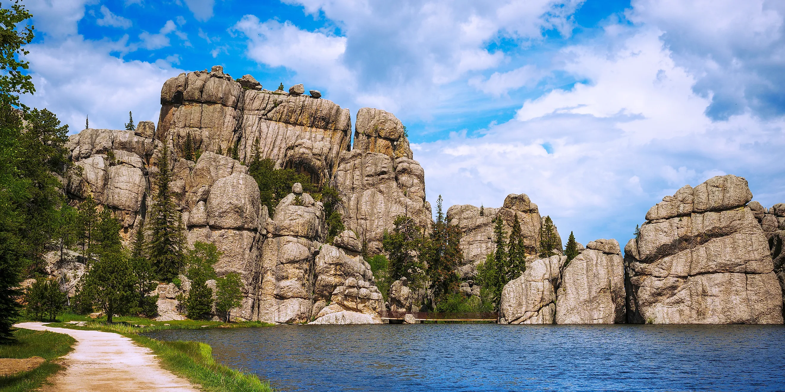 Beautiful Rock Peak Formation at Custer State Park in the Sylvan Lake Hiking Trails in Custer, South Dakota. 