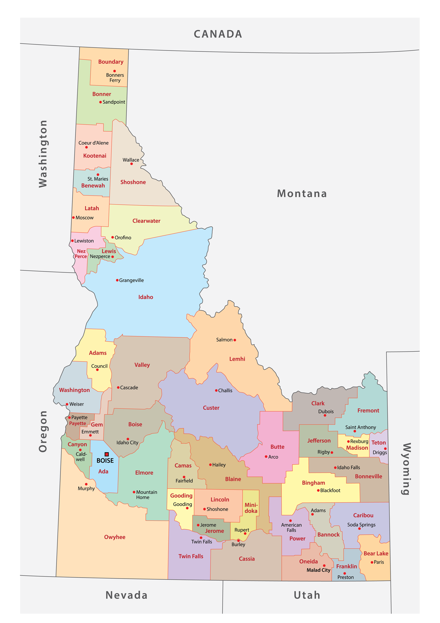 Idaho Maps Facts World Atlas