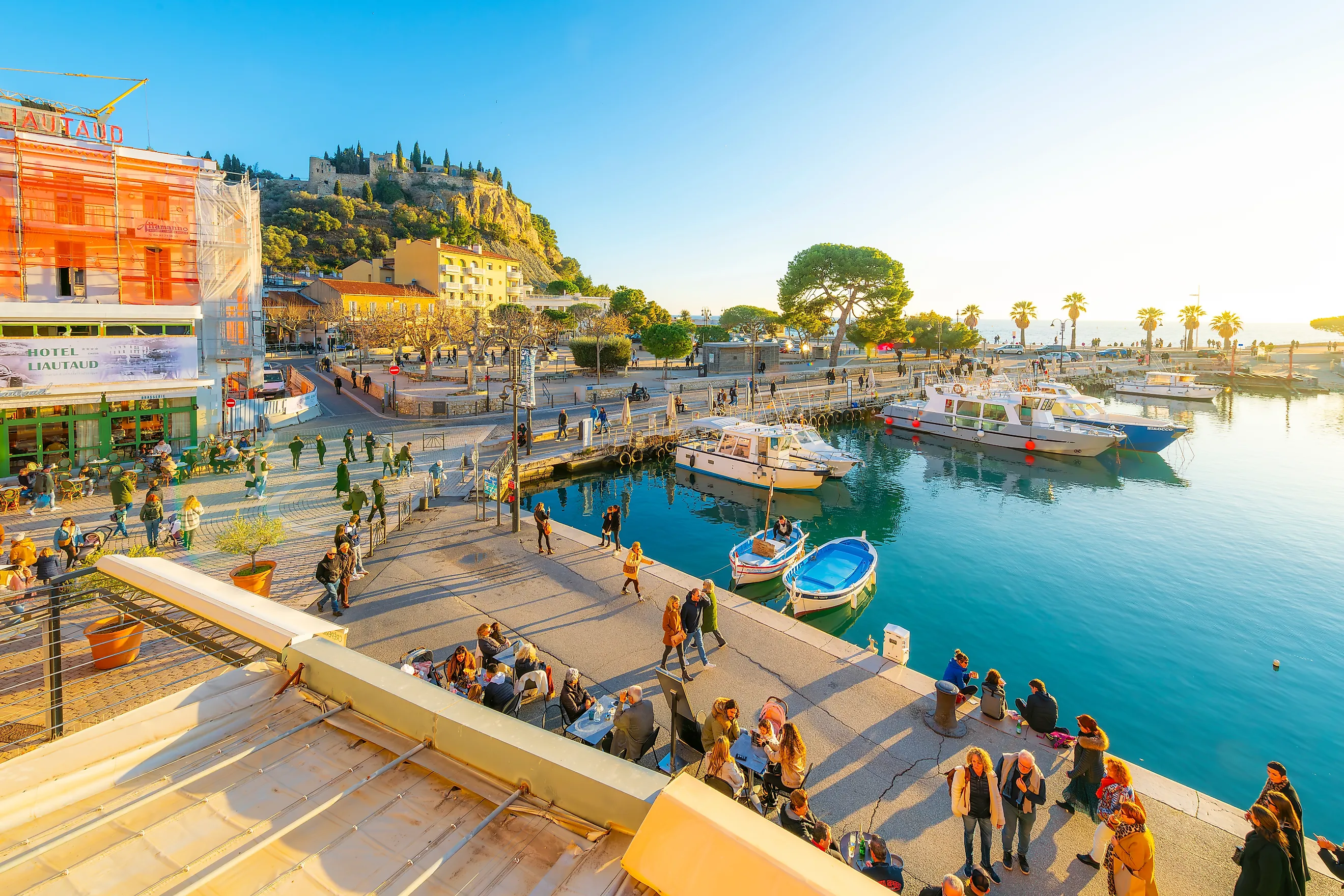 The Château de Cassis, the hilltop fortified castle, in Cassis, France. Image credit: Kirk Fisher / Shutterstock.com