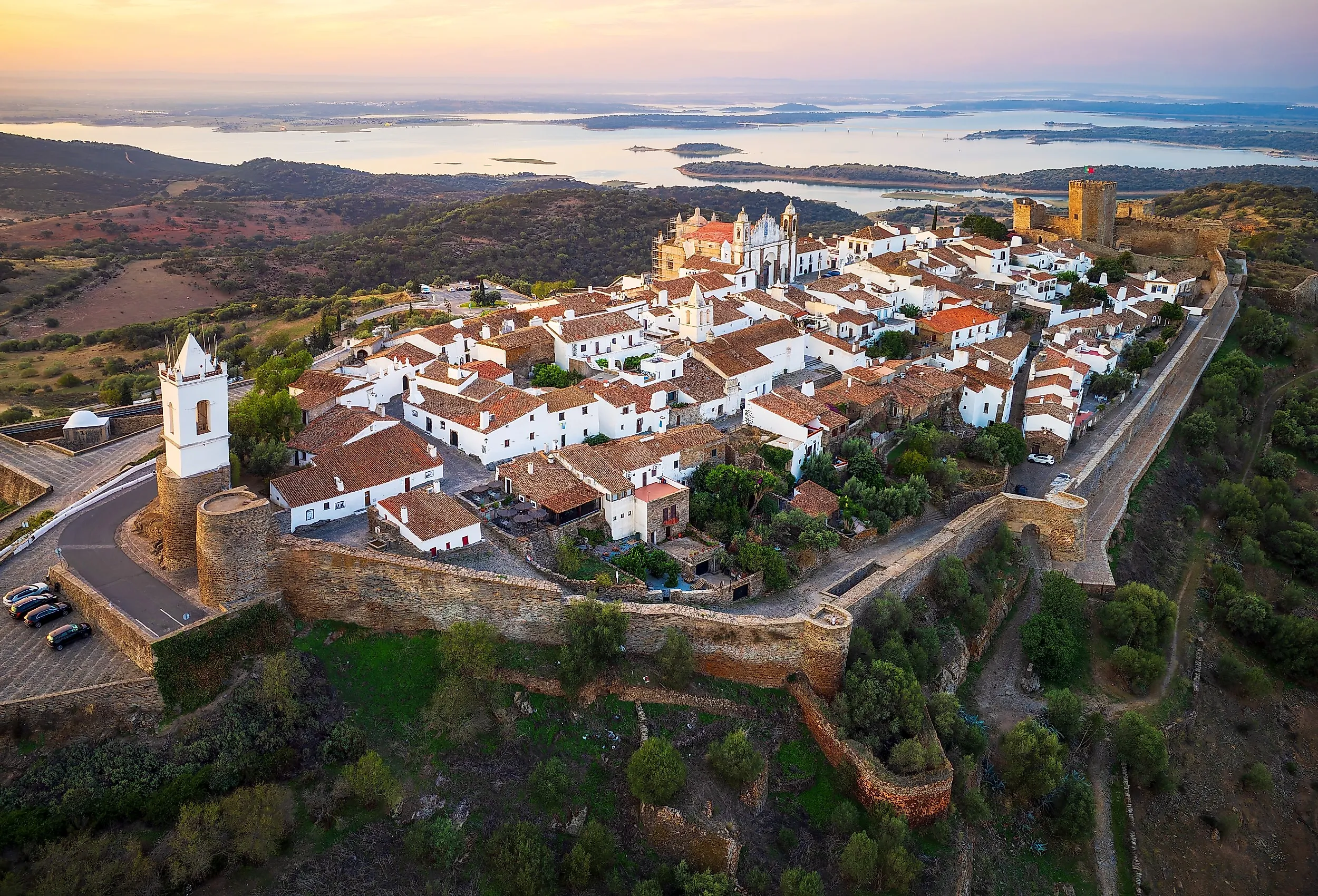 Aerial view of Monsaraz, Portugal.