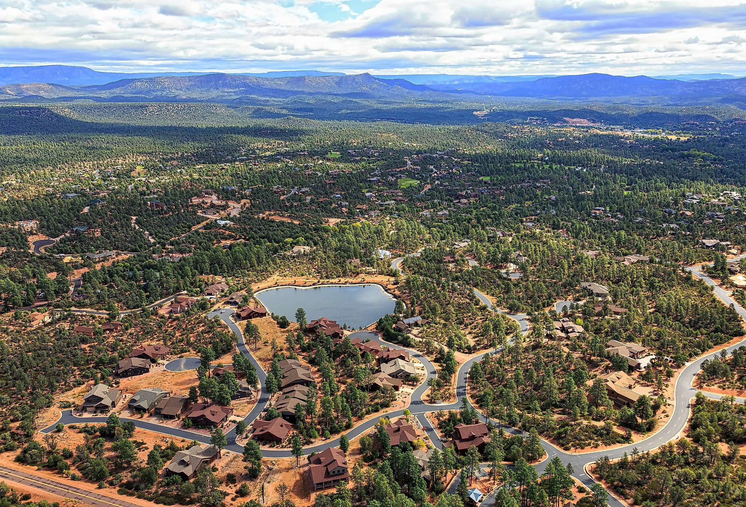 Mogollon Rim from Payson, Arizona.