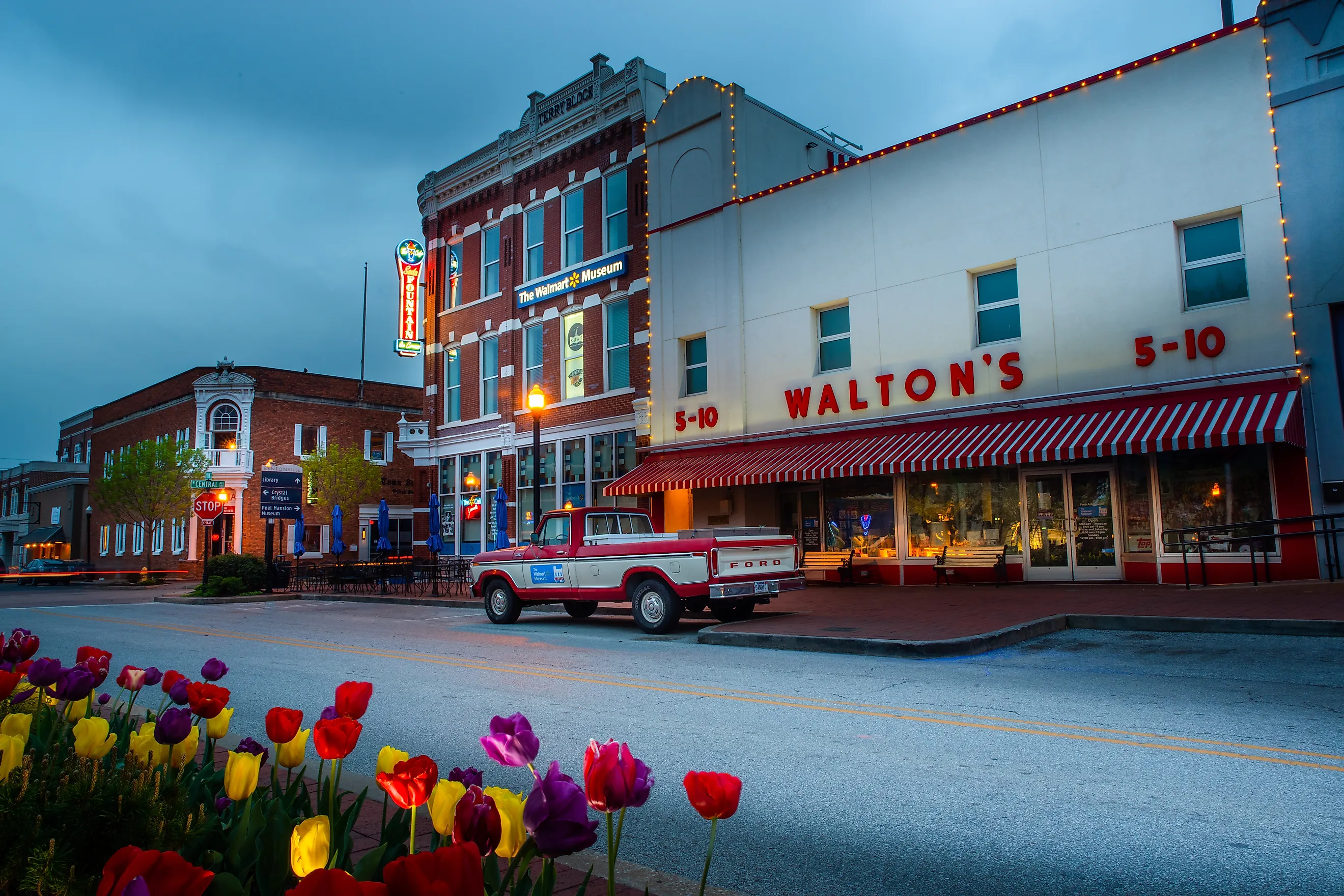 Walton's Five and Dime in Bentonville, Arkansas. Editorial credit: RozenskiP / Shutterstock.com