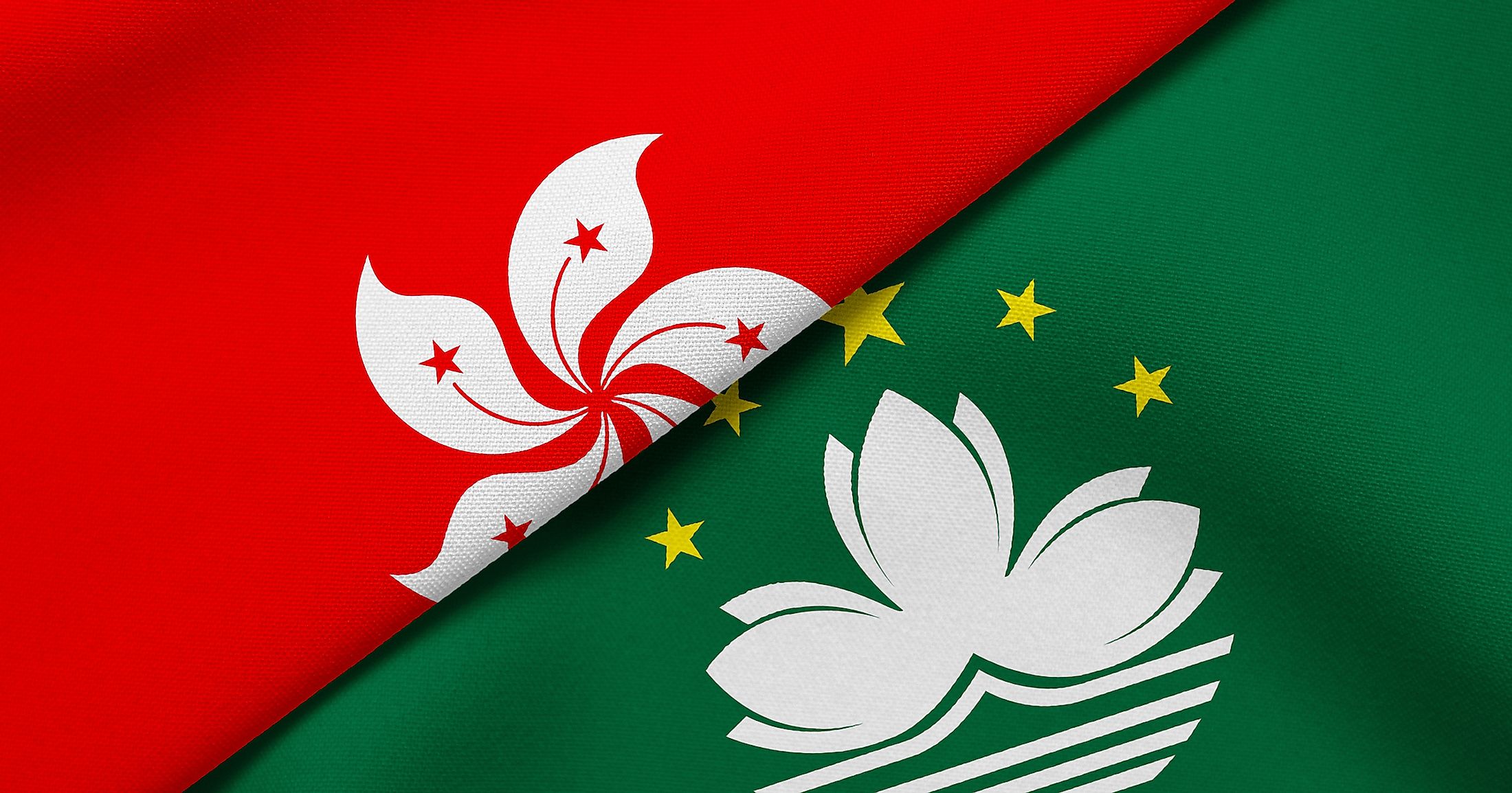 Hong Kong and Macau's flags