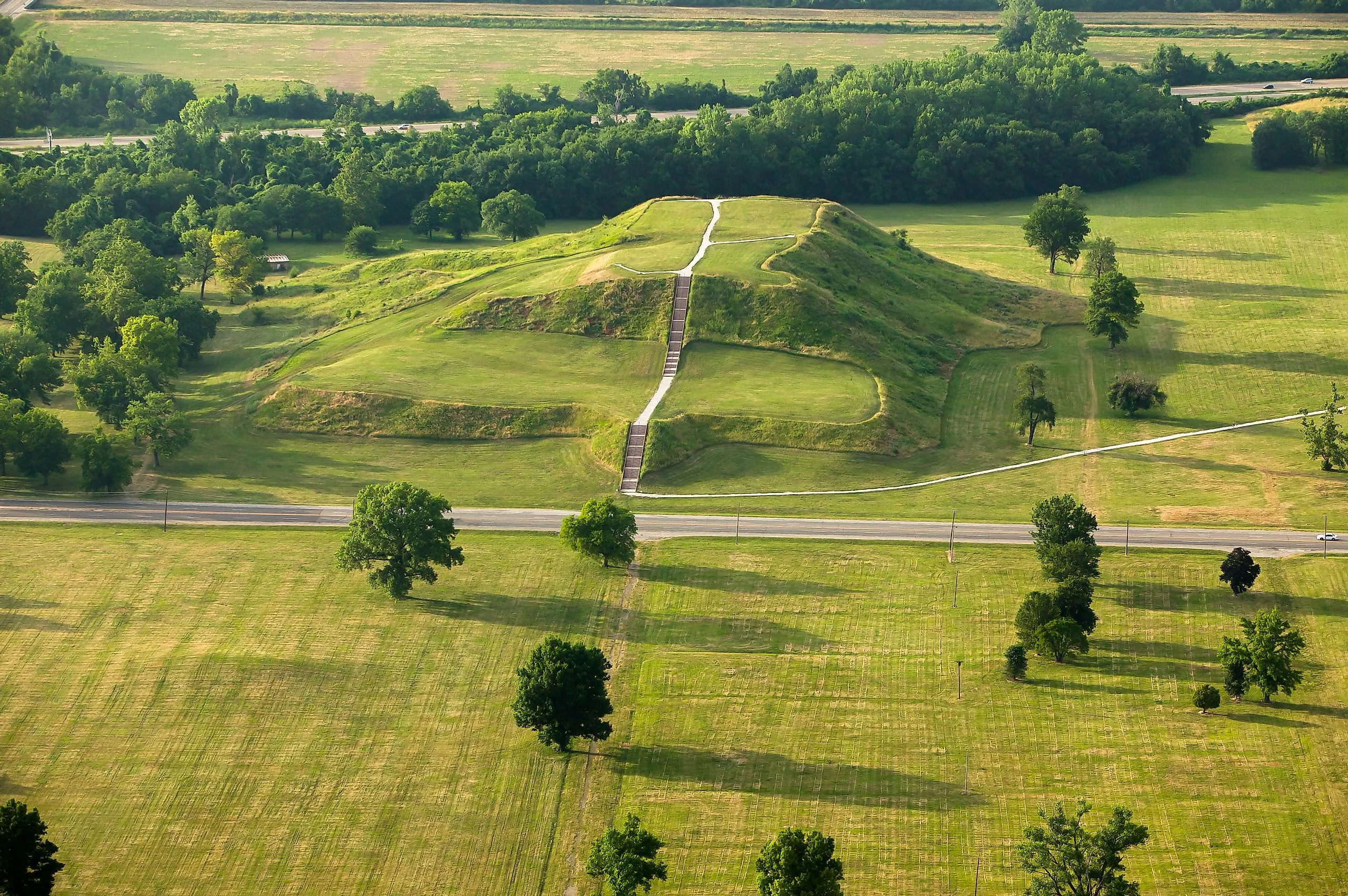 The Cahokia Mounds State Historic Site in Collinsville, Illinois. Stock.Adobe.com