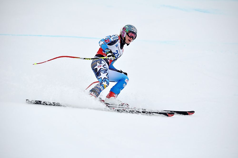 An Olympic skiier competes in Sochi, Russia. Photo credit: Martynova Anna / Shutterstock.com.
