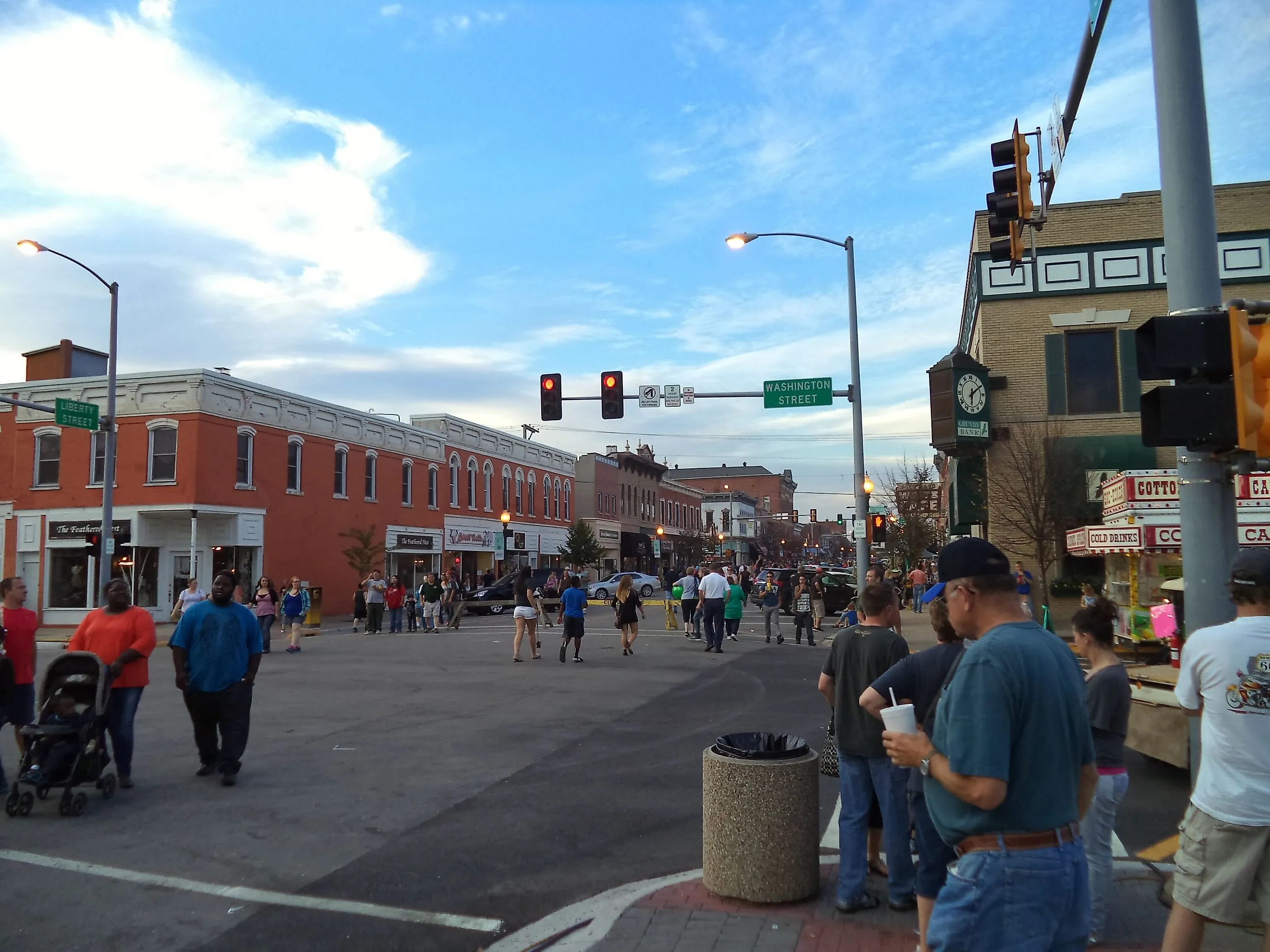 Downtown Morris, Illinois during the Grundy County Corn Festival