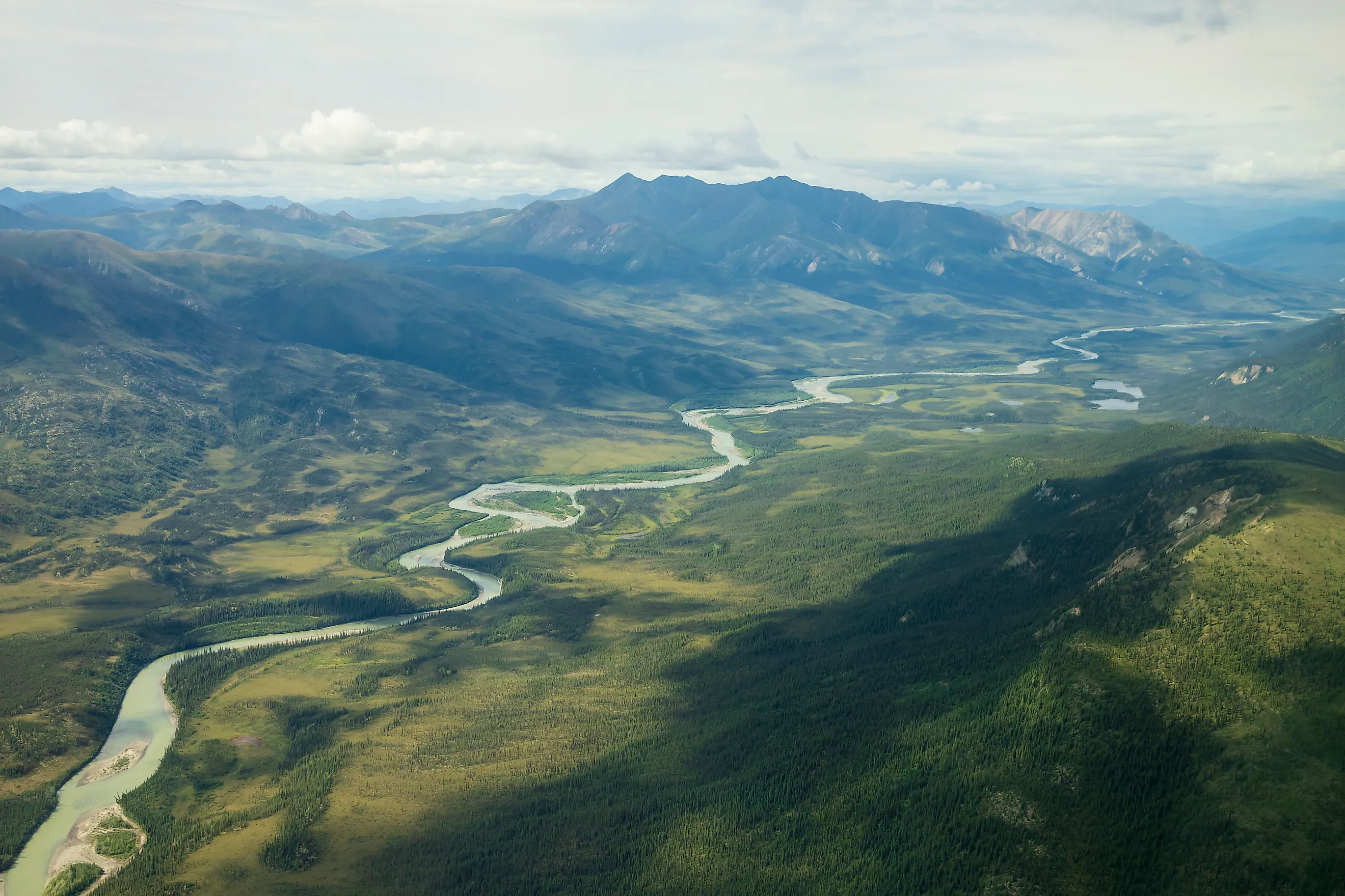 Landscape view of Gates of the Arctic National Park. 