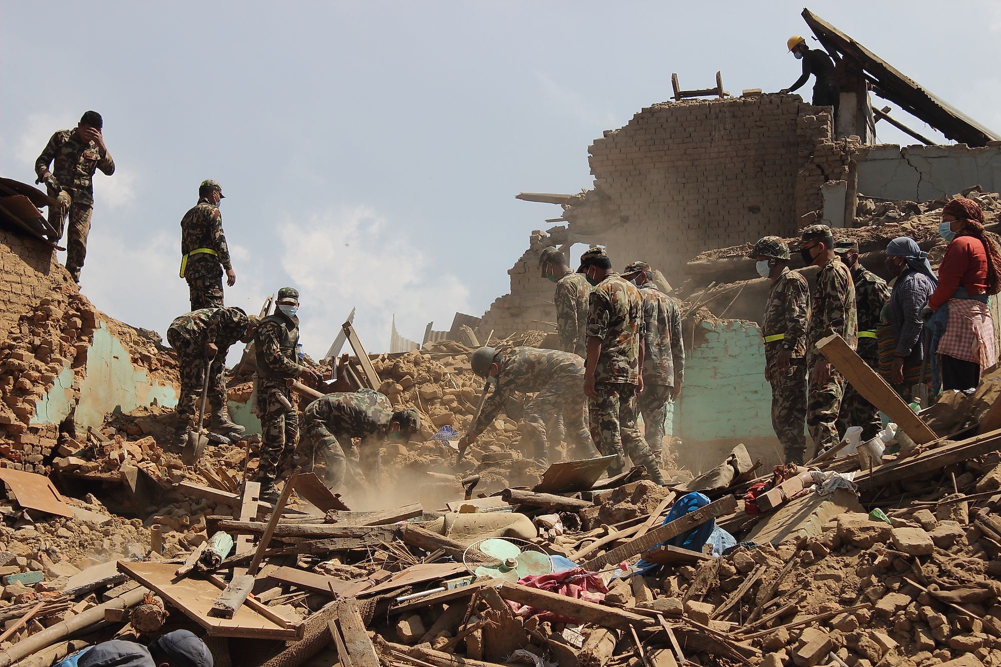 A scene from the 2015 Nepal Earthquake that was one of the most catastrophic earthquakes ever to hit the country. Image credit: Manjitkhadka/Shutterstock.com