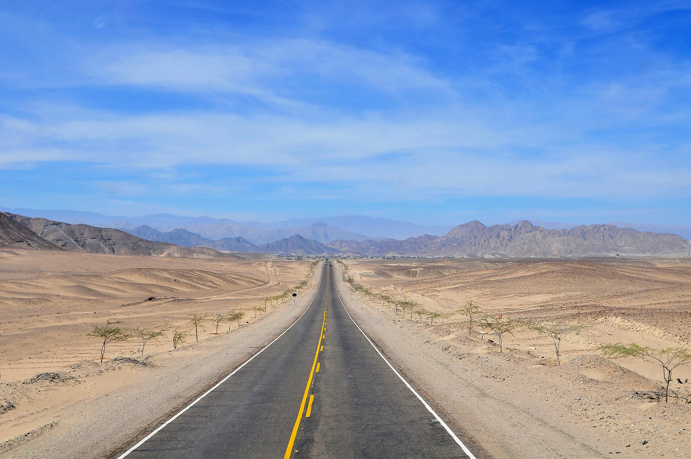 The Pan American Highway, Peru. 