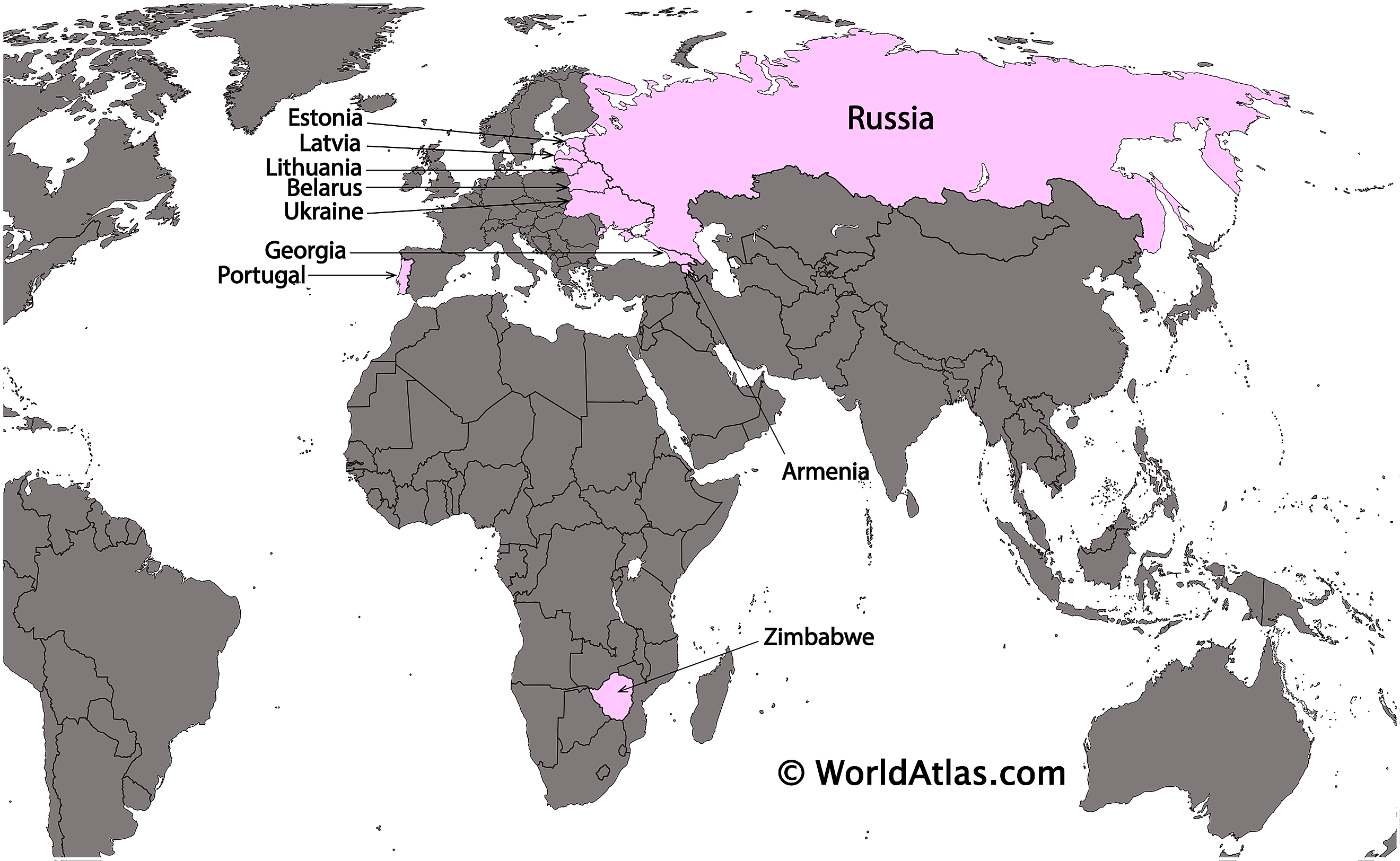 map of countries where women outnumber men
