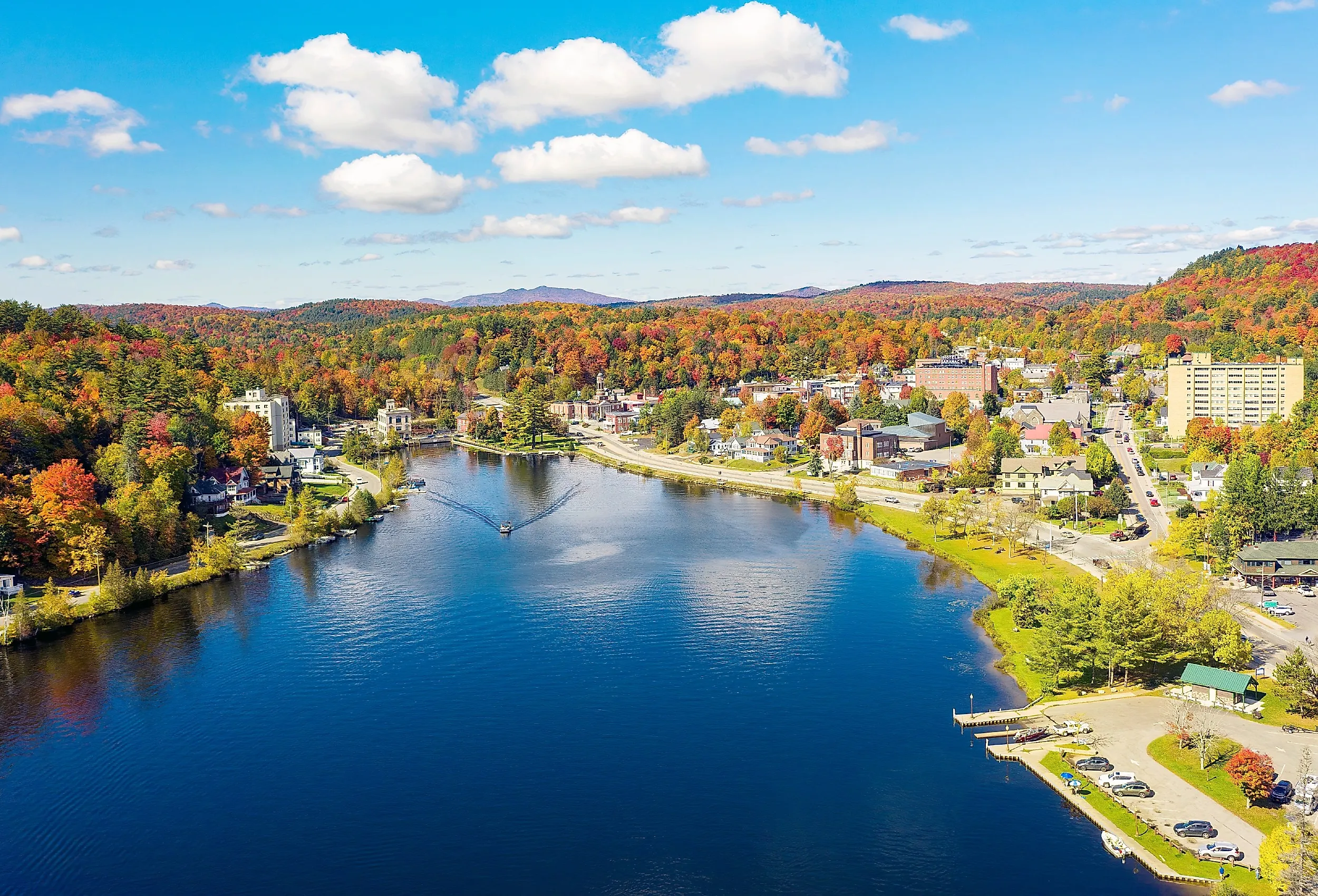 Fall in Saranac Lake, New York.