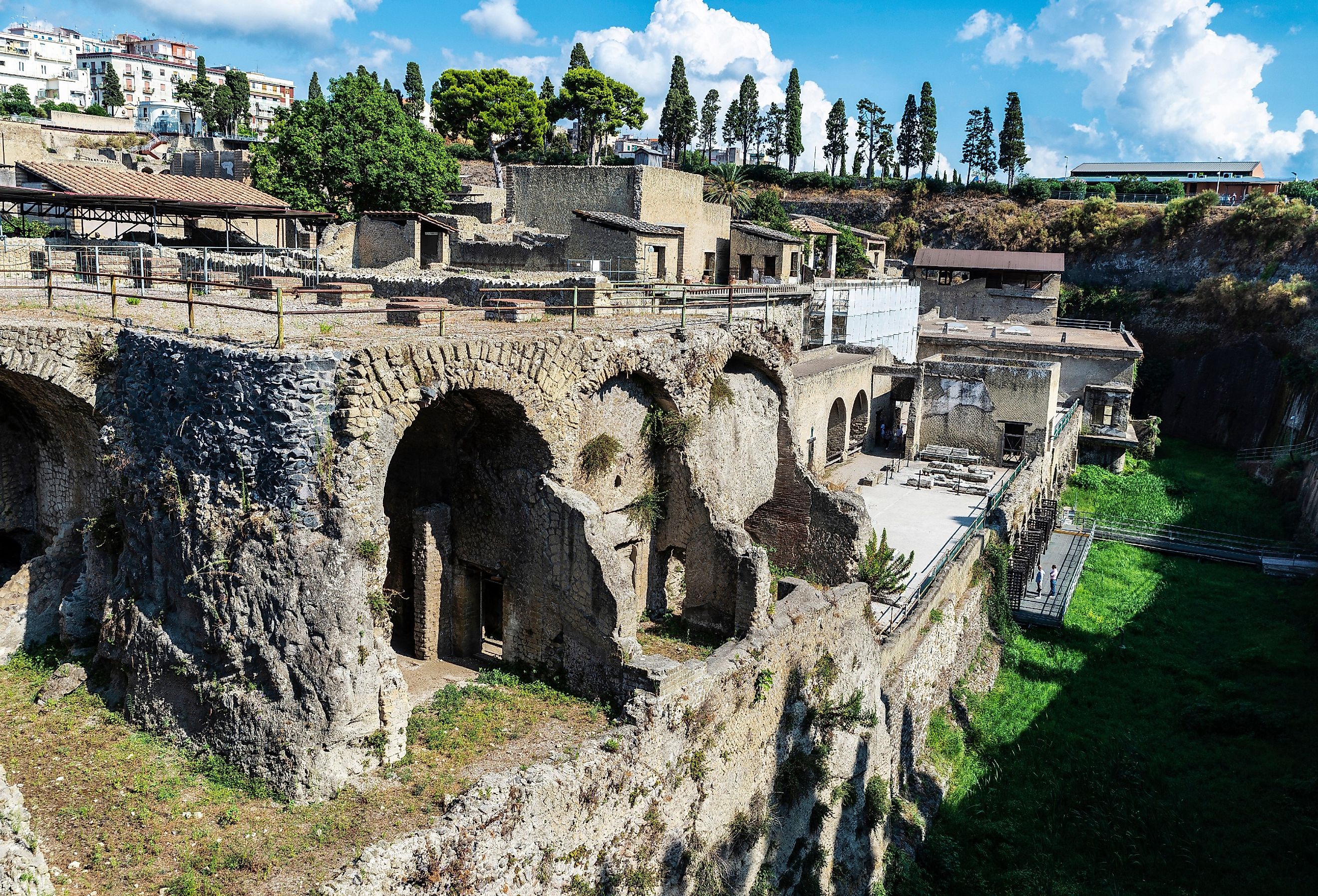 Ruins of the ancient archaeological site in Herculaneum, Italy.