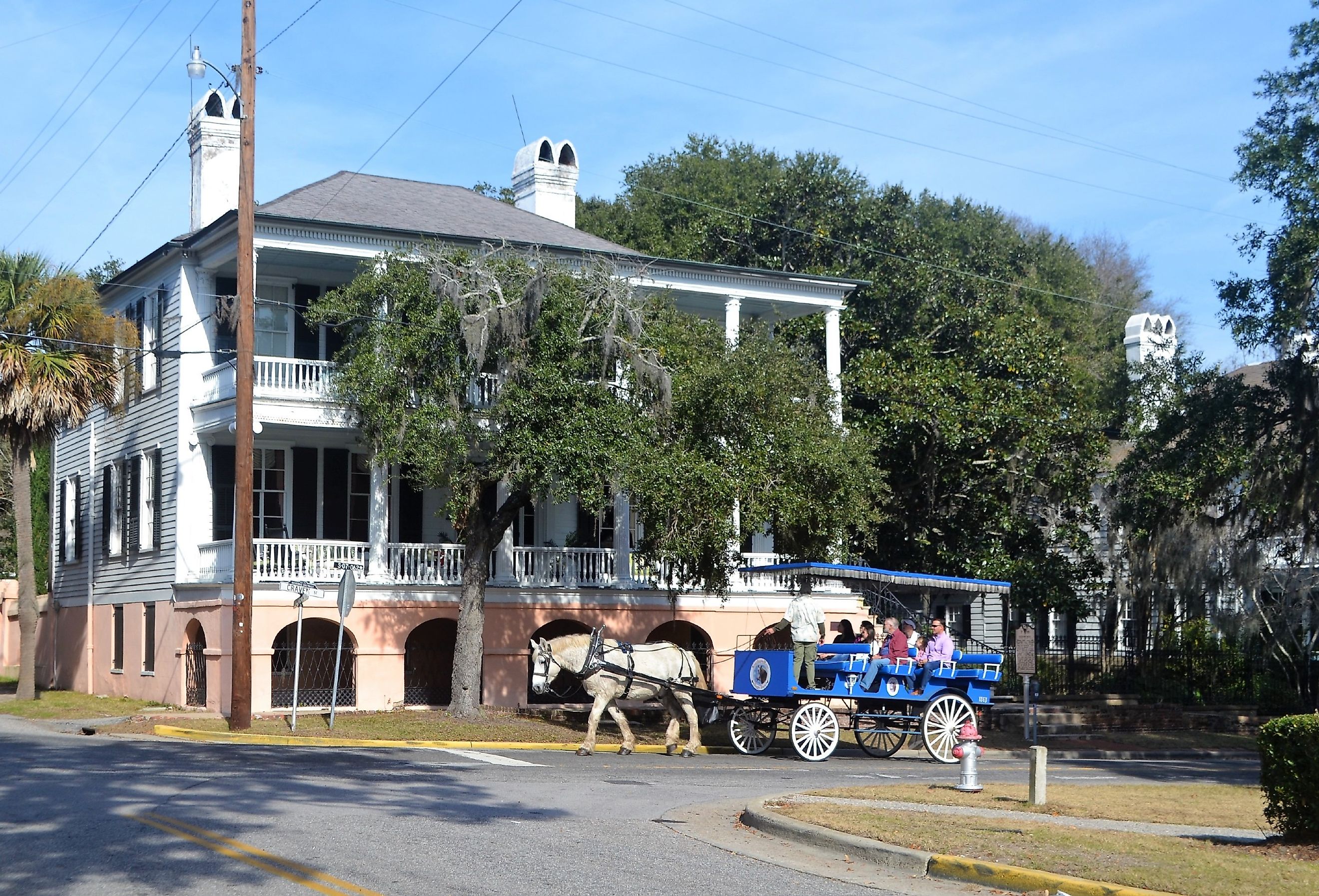 Antebellum house in Beaufort, South Carolina.